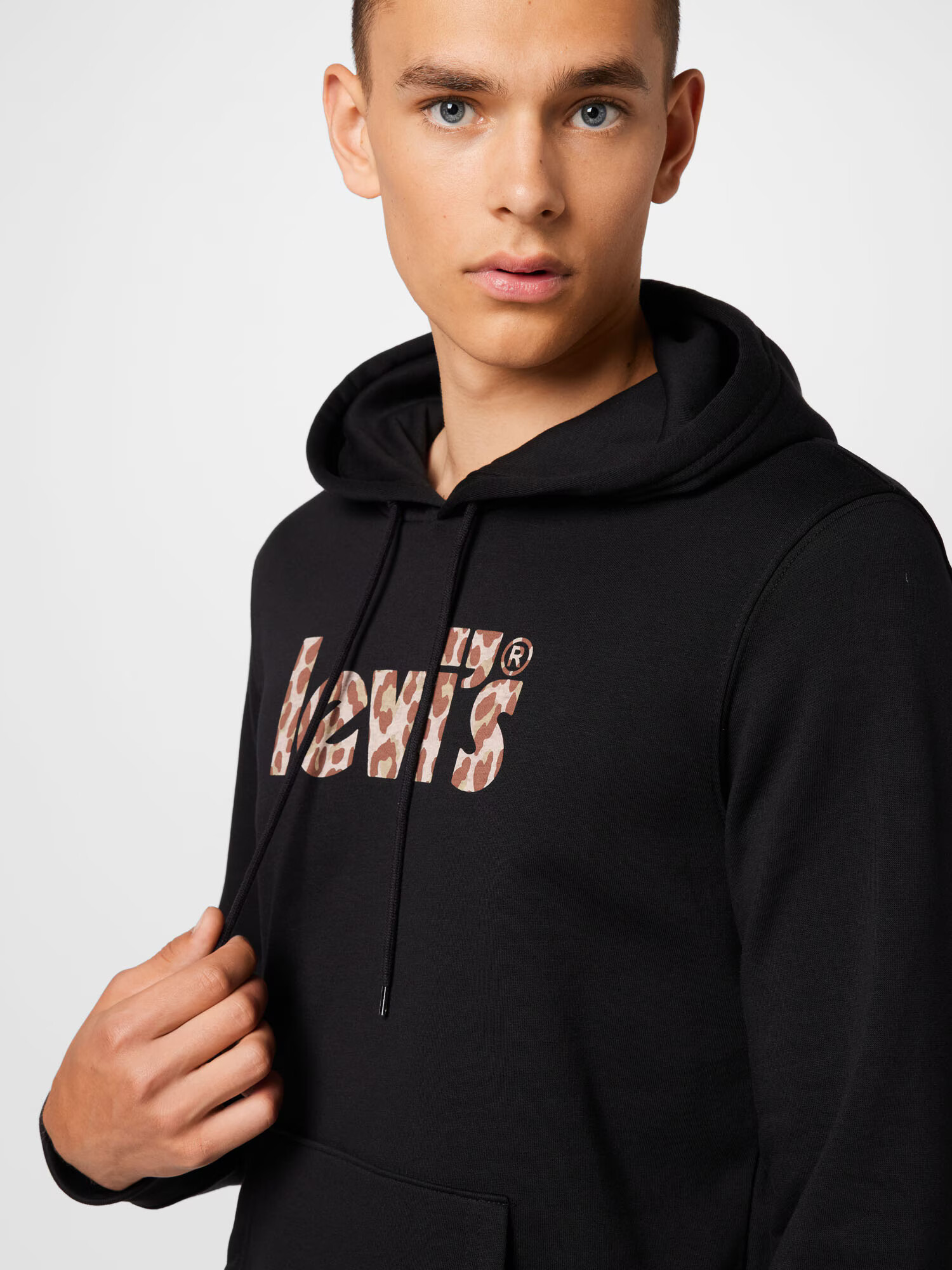 LEVI'S Mikina 'LSE_T3 GRAPHIC HOODIE BLACKS' piesková / svetlohnedá / čierna - Pepit.sk