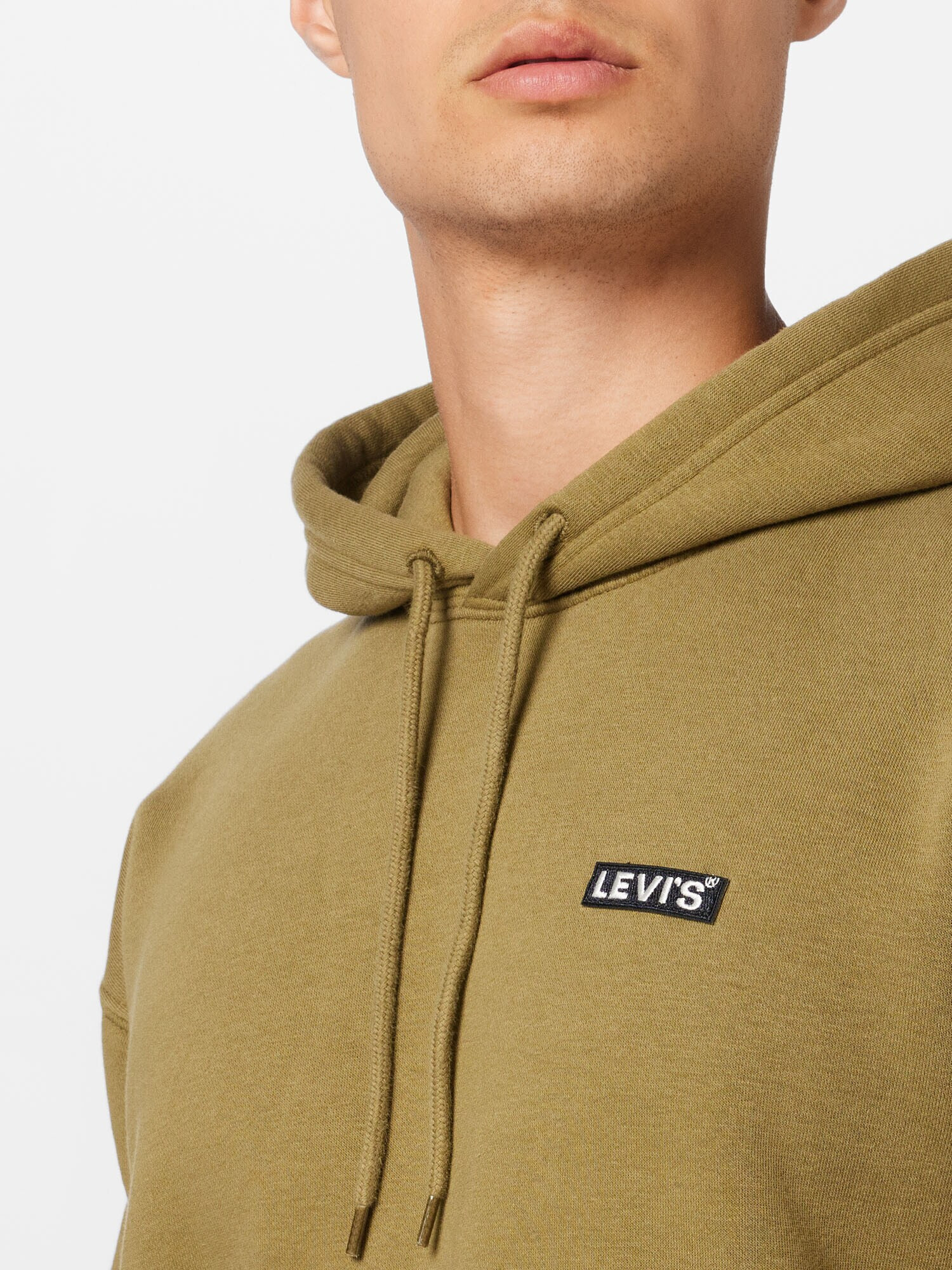 LEVI'S Mikina 'RELAXED BABY TAB HOODIE' olivová / čierna / biela - Pepit.sk