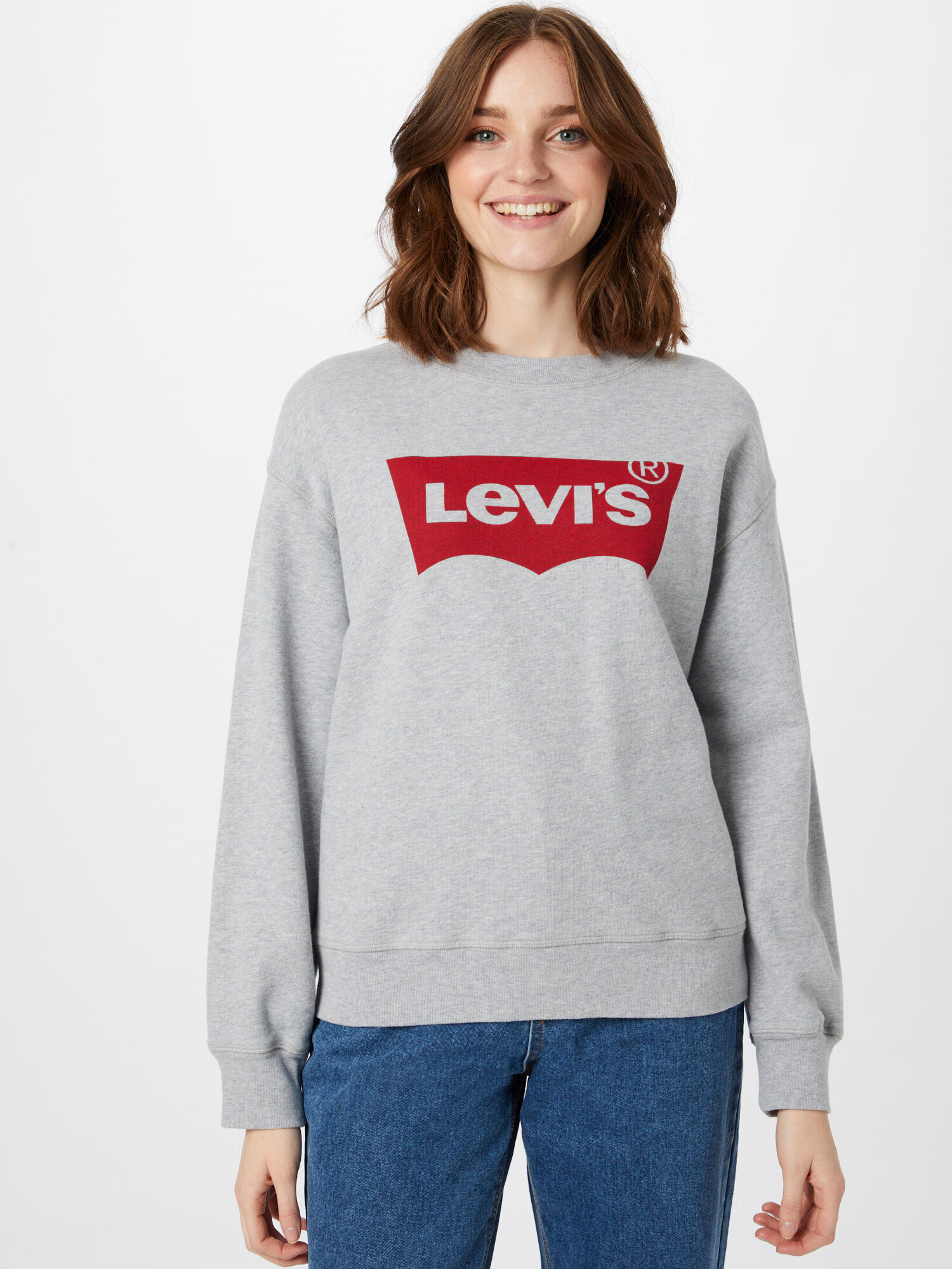 LEVI'S Mikina sivá melírovaná / červená - Pepit.sk