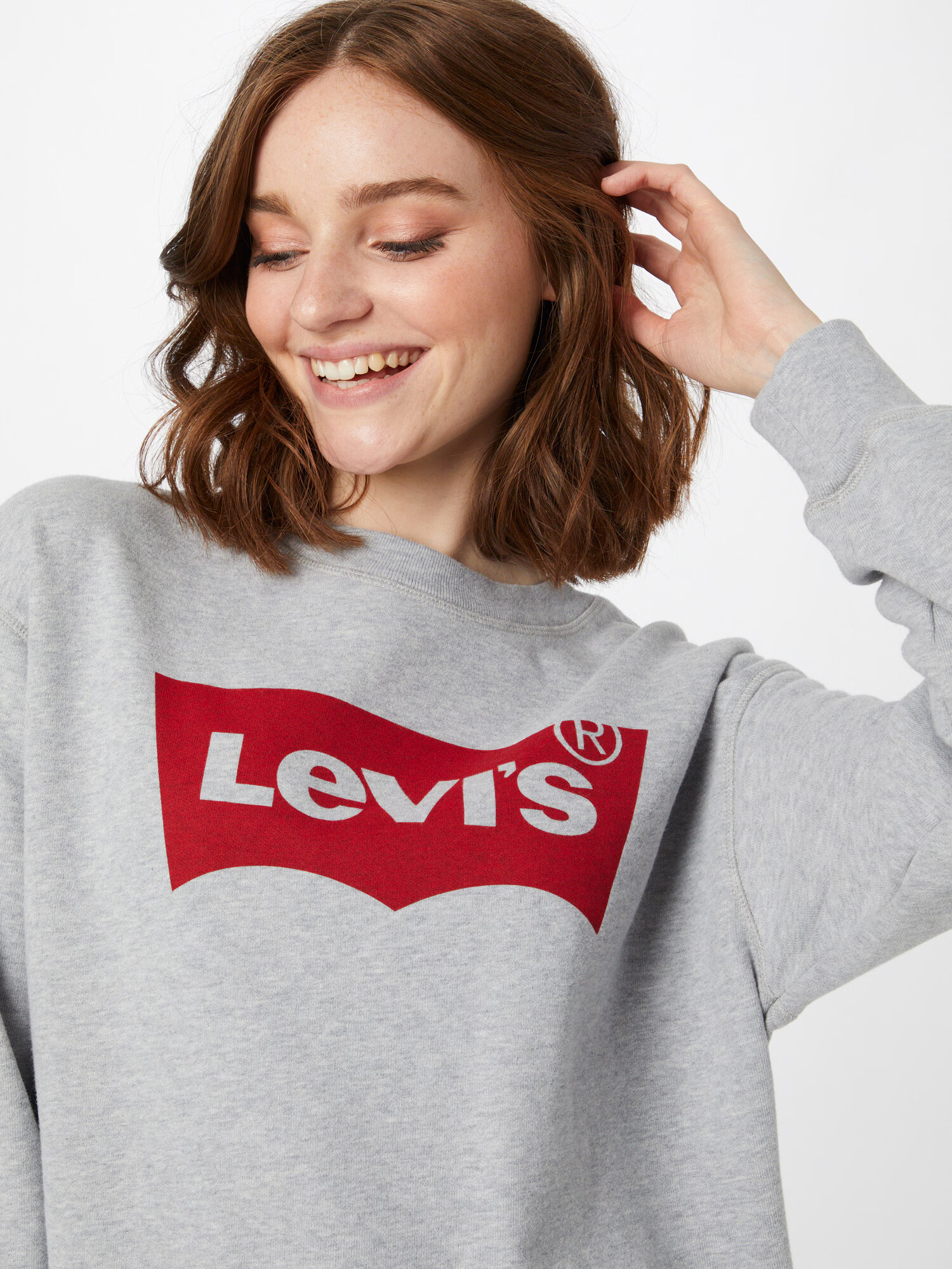 LEVI'S Mikina sivá melírovaná / červená - Pepit.sk