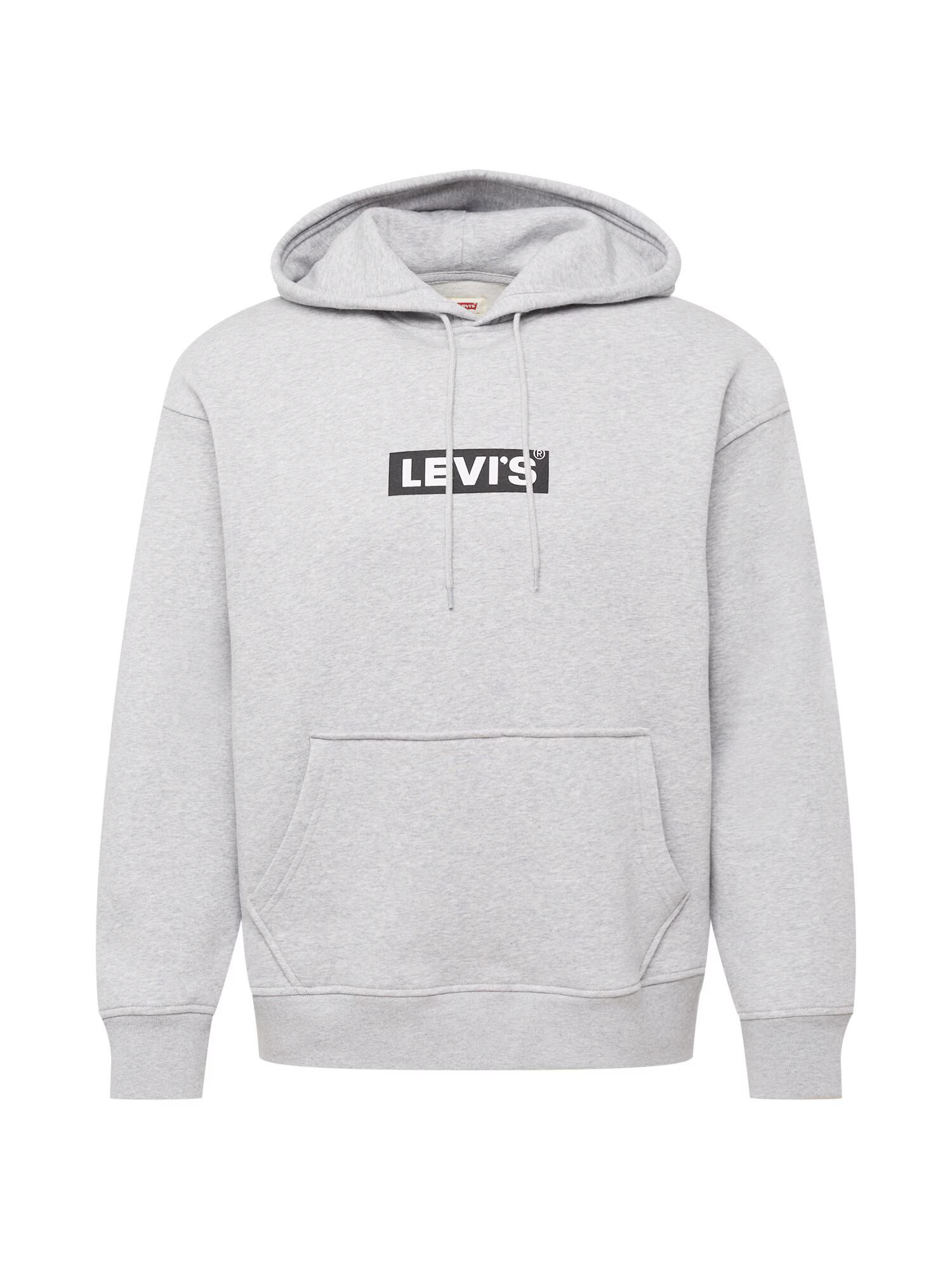 LEVI'S Mikina 'LSE_T3 RELAXD GRAPHIC HO GREYS' sivá melírovaná / čierna / biela - Pepit.sk