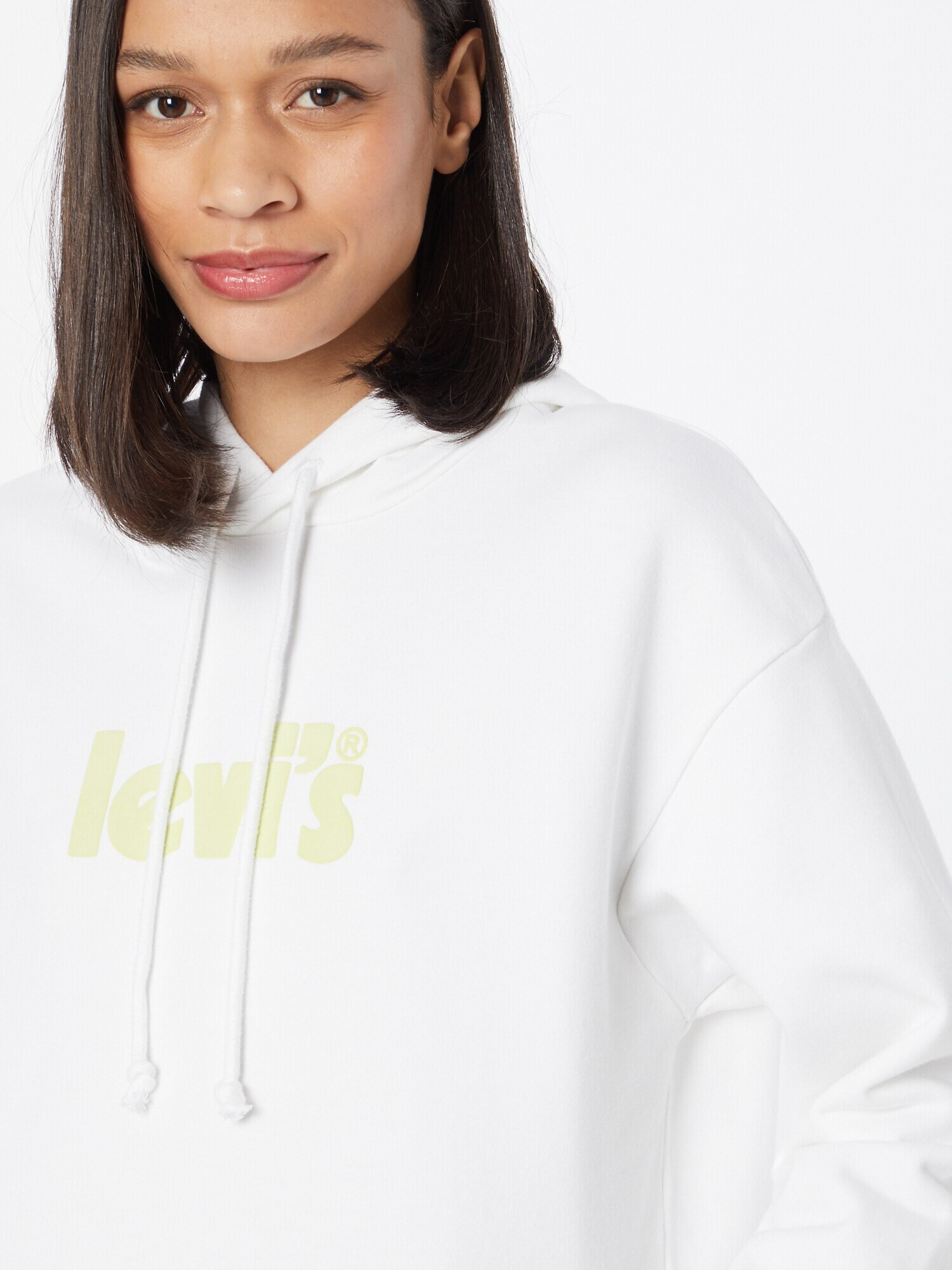 LEVI'S Mikina 'GRAPHIC STANDARD HOODIE NEUTRALS' svetložltá / biela - Pepit.sk