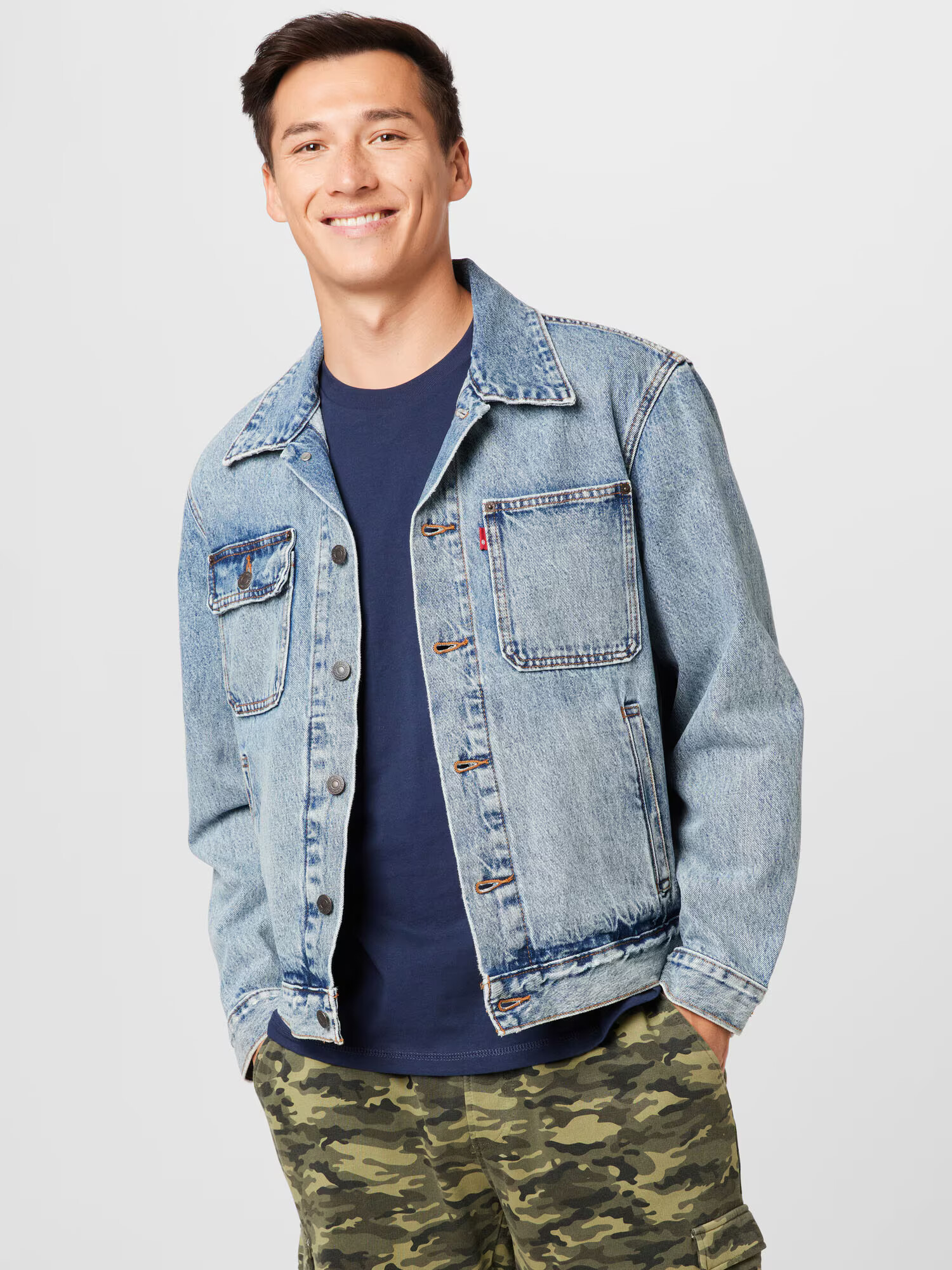 LEVI'S Prechodná bunda modrá denim - Pepit.sk