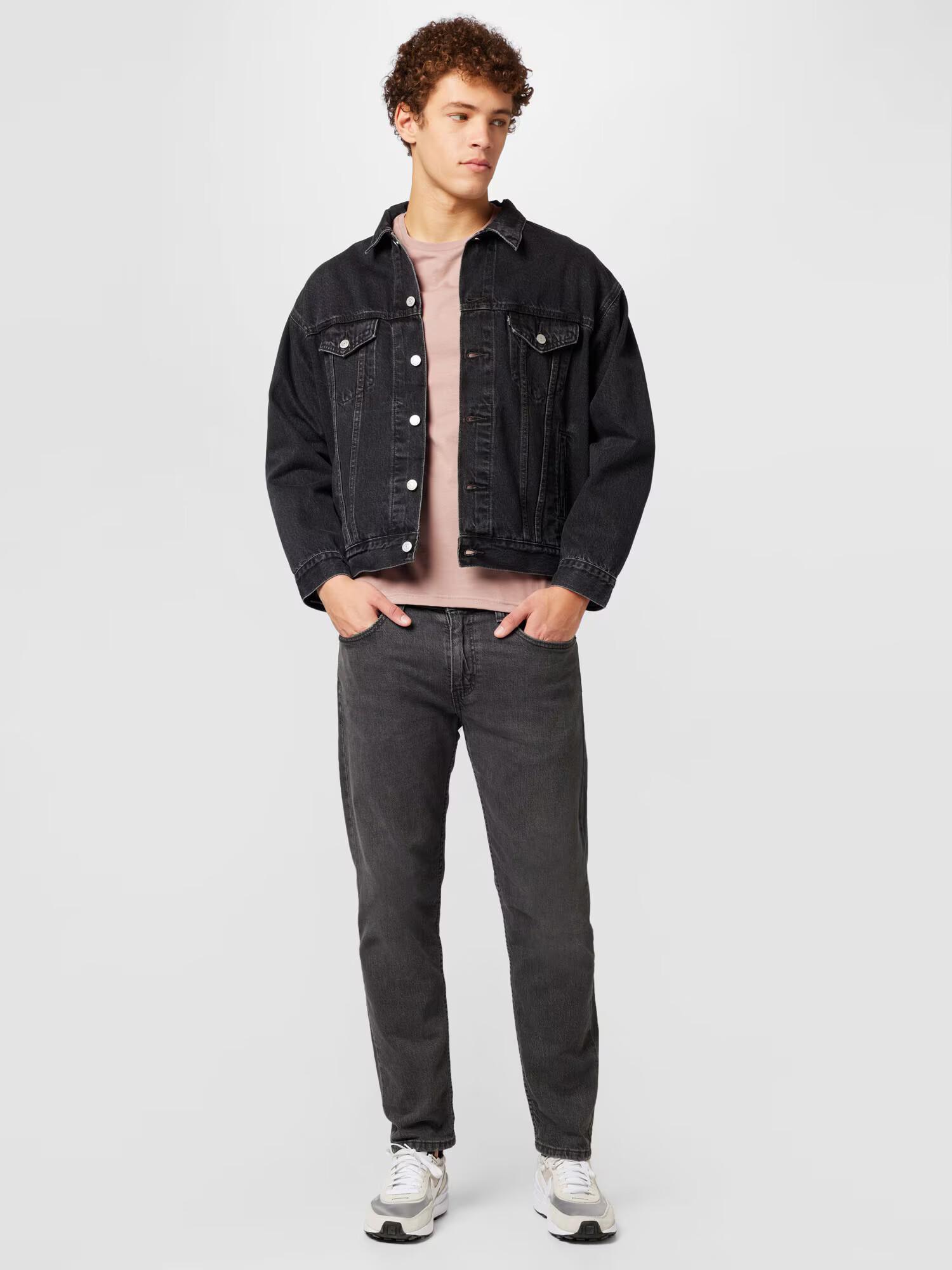 LEVI'S Prechodná bunda tmavosivá / čierny denim / biela - Pepit.sk