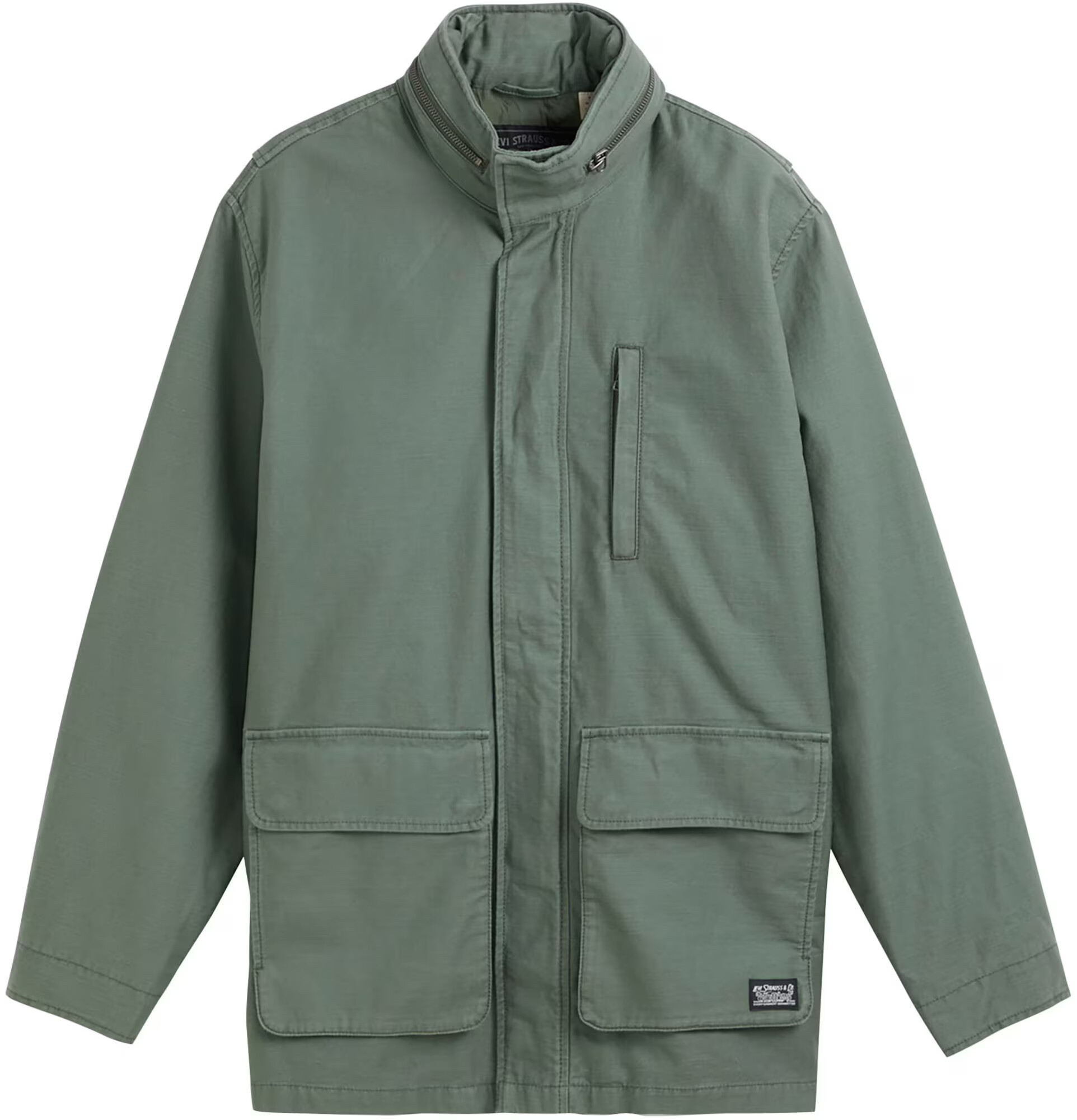 LEVI'S Prechodná bunda 'FULTON FIELD COAT GREENS' tmavosivá / pastelovo zelená / biela - Pepit.sk