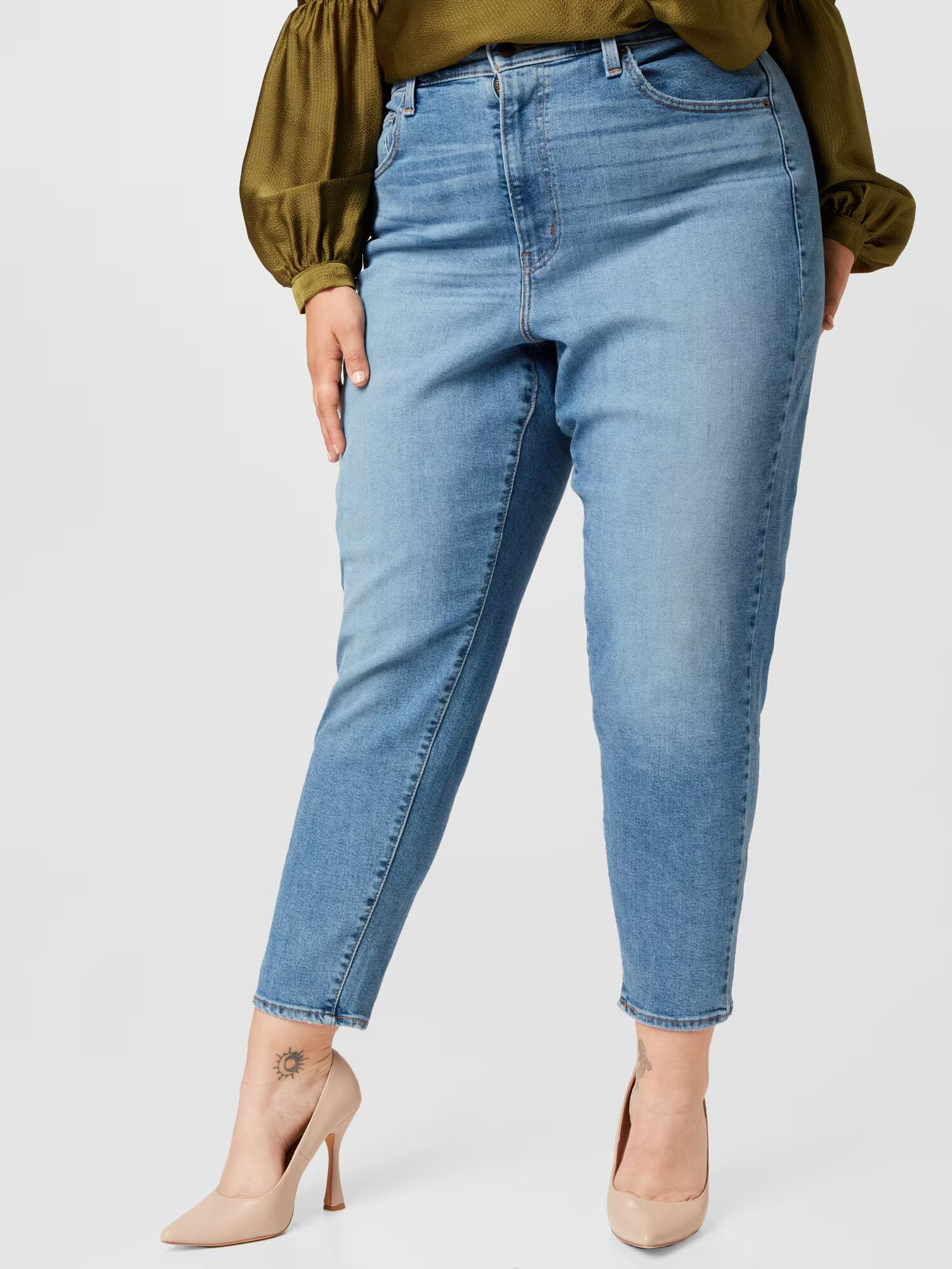 Levi's® Plus Džínsy 'PL HIGH WAISTED MOM JEAN DARK INDIGO - WORN IN' modrá denim - Pepit.sk