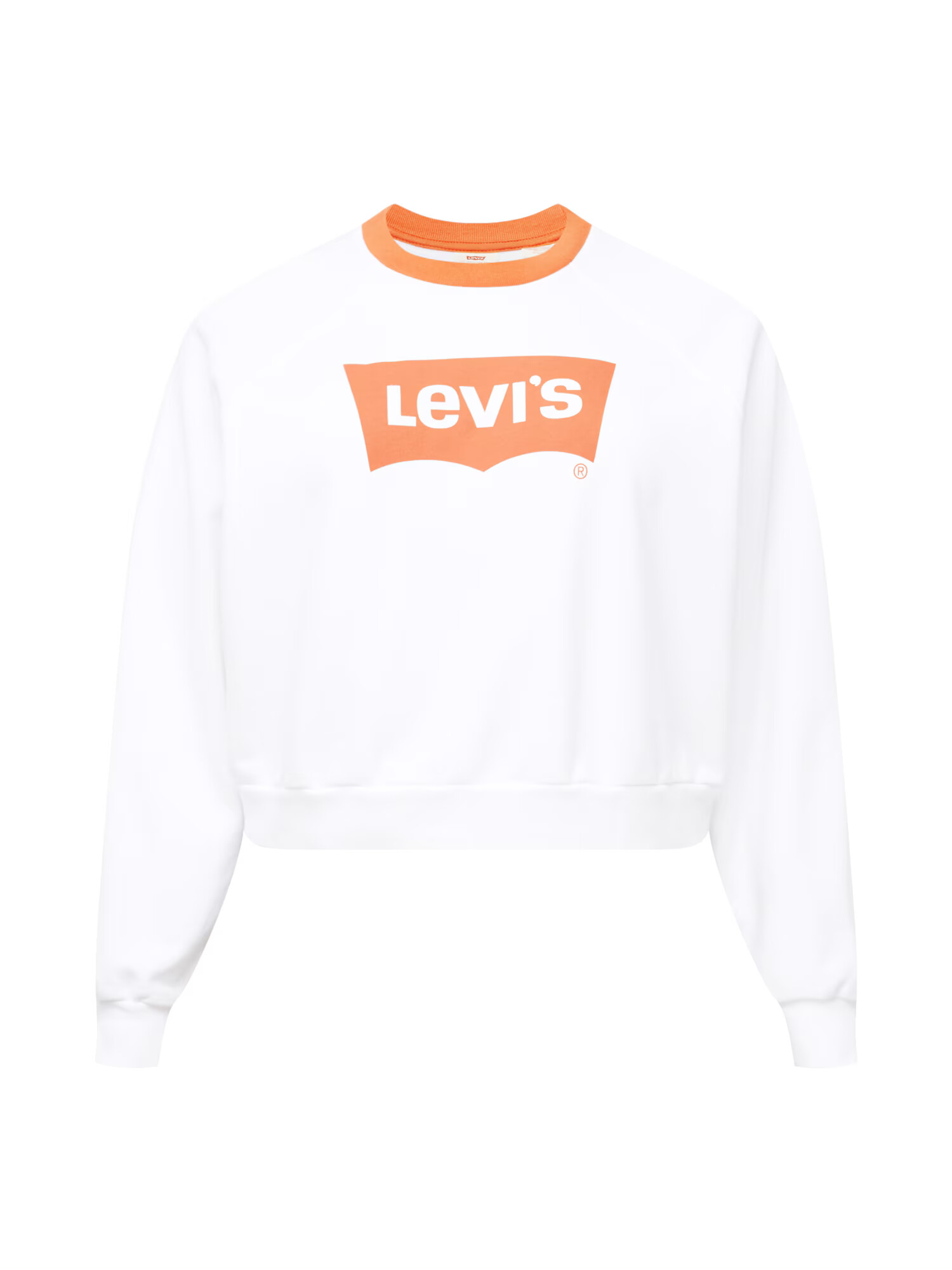 Levi's® Plus Mikina 'PL VINTAGE RAGLAN CREW NEUTRALS' oranžová / biela - Pepit.sk