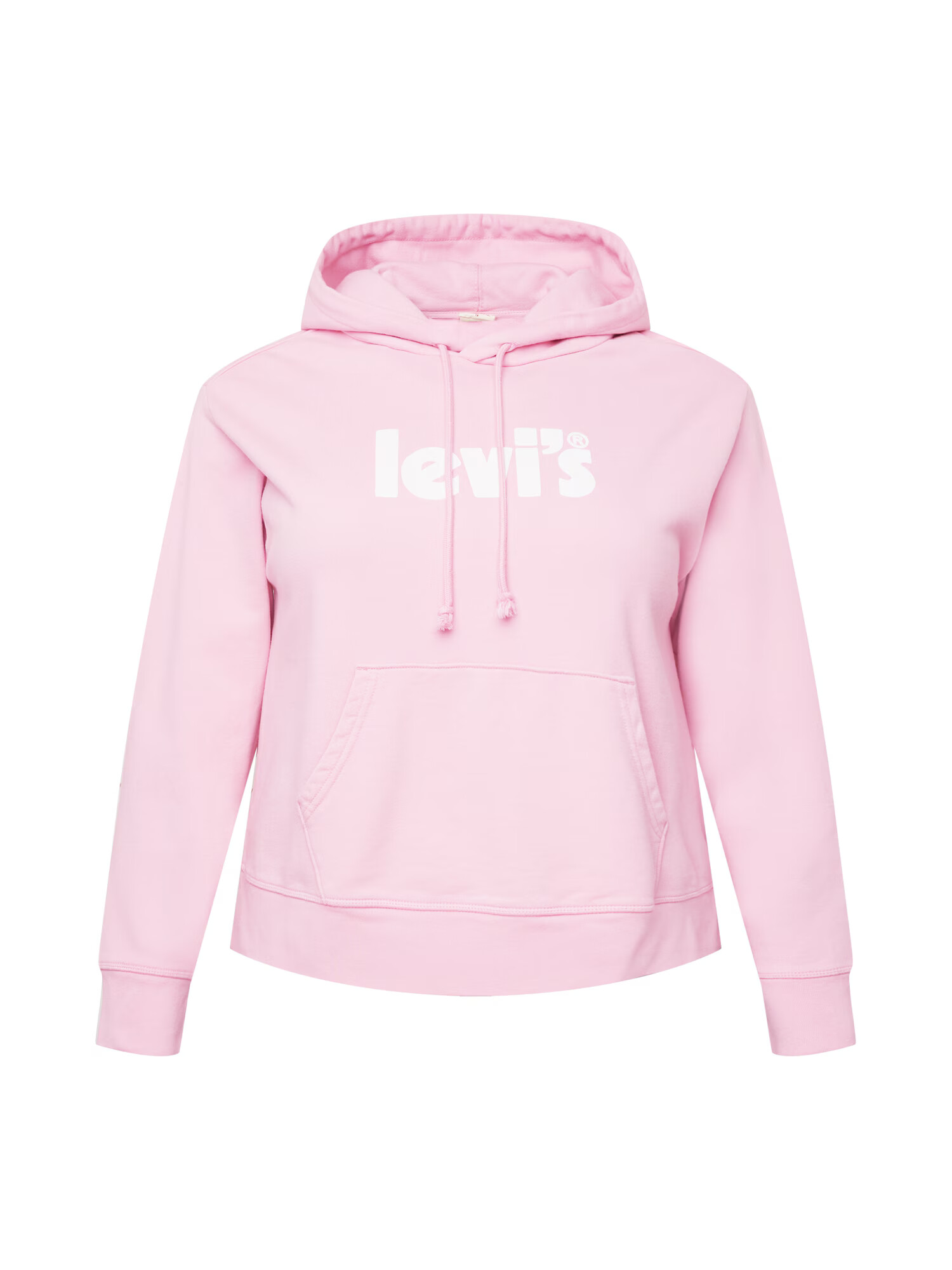 Levi's® Plus Mikina 'PL GRAPHIC STNDRD HOODIE REDS' ružová / biela - Pepit.sk