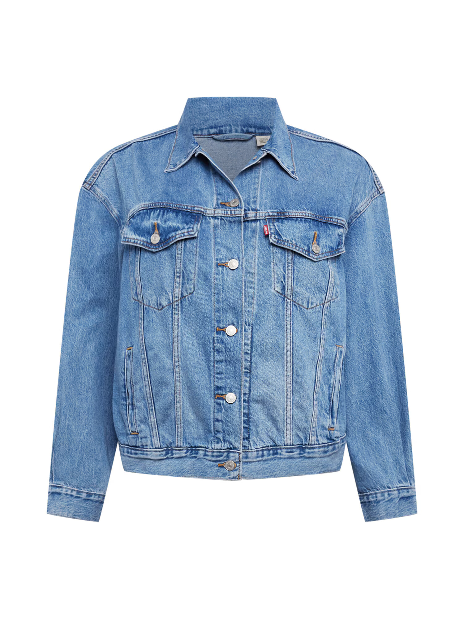 Levi's® Plus Prechodná bunda 'PL 90S TRUCKER MED INDIGO - WORN IN' modrá denim - Pepit.sk