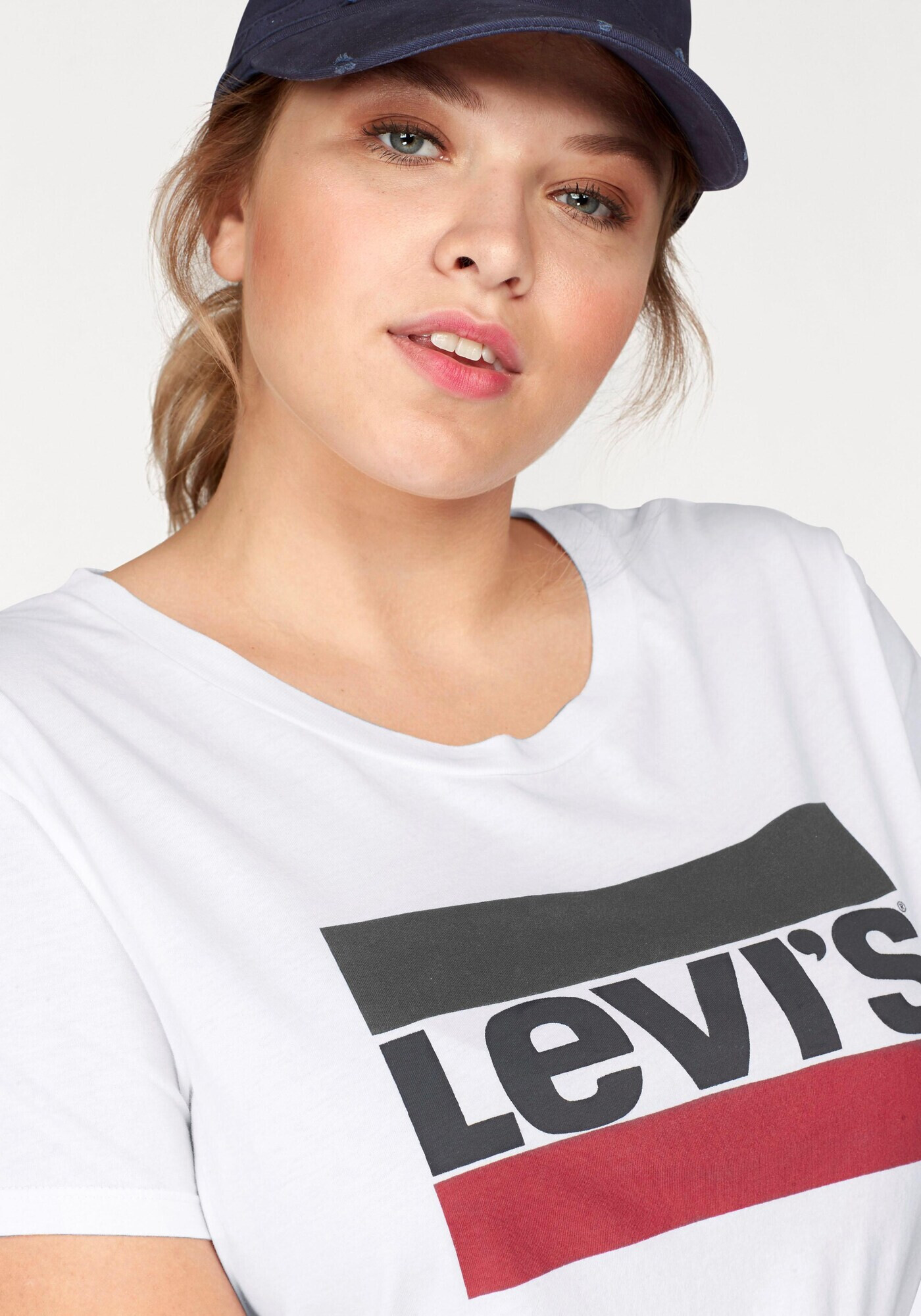 Levi's® Plus Tričko 'PL PERFECT TEE NEUTRALS' námornícka modrá / čierna / biela - Pepit.sk