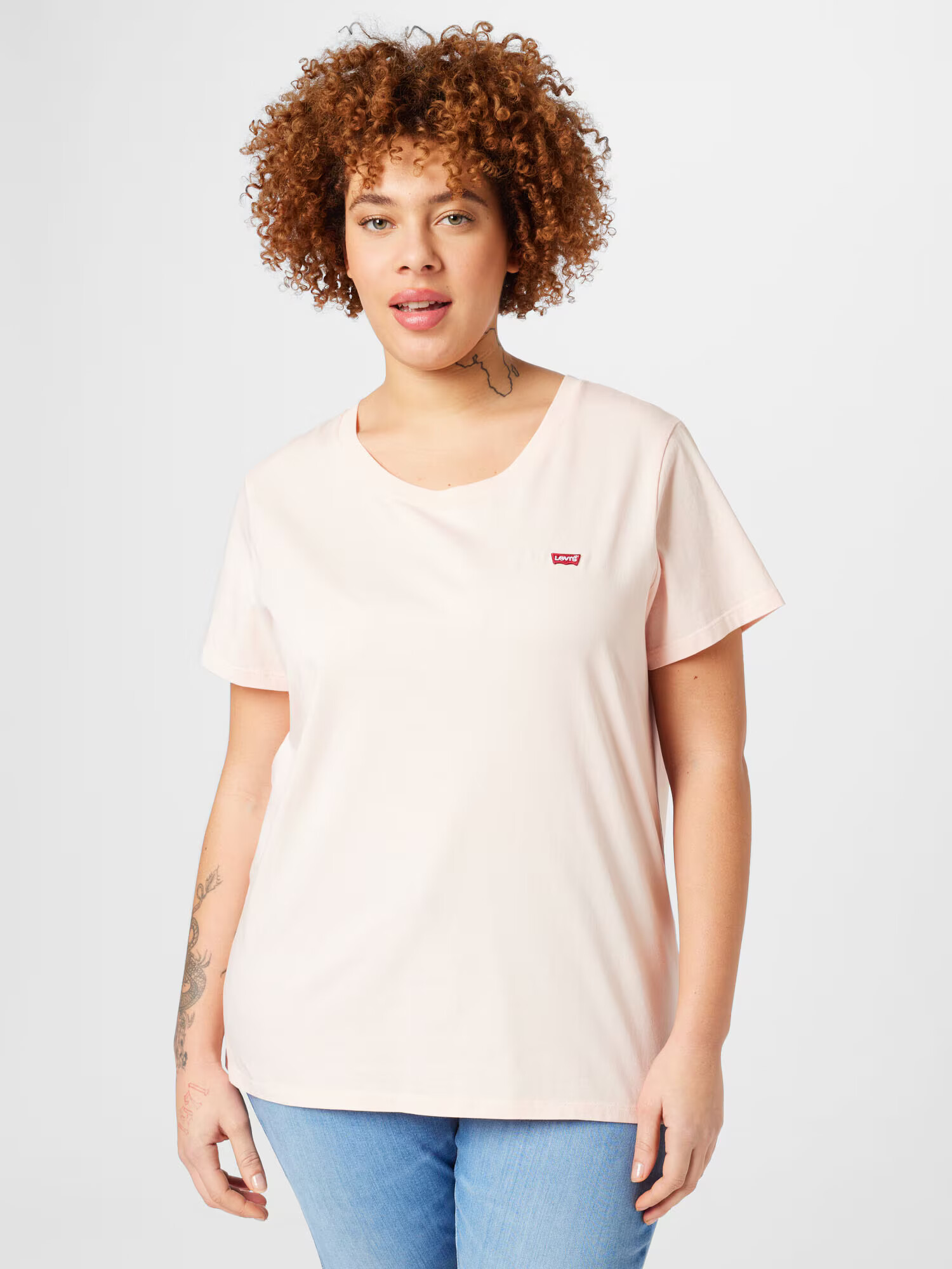 Levi's® Plus Tričko rosé / červená / biela - Pepit.sk