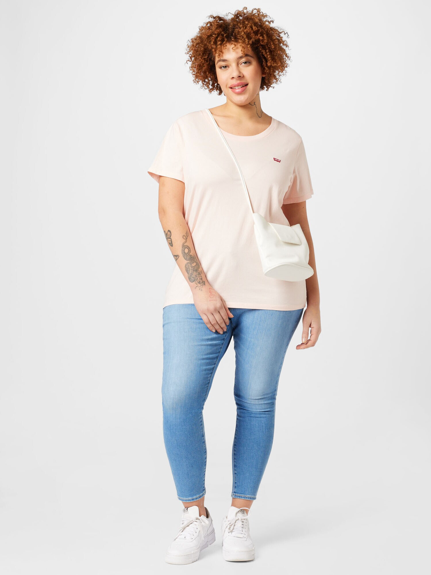 Levi's® Plus Tričko rosé / červená / biela - Pepit.sk