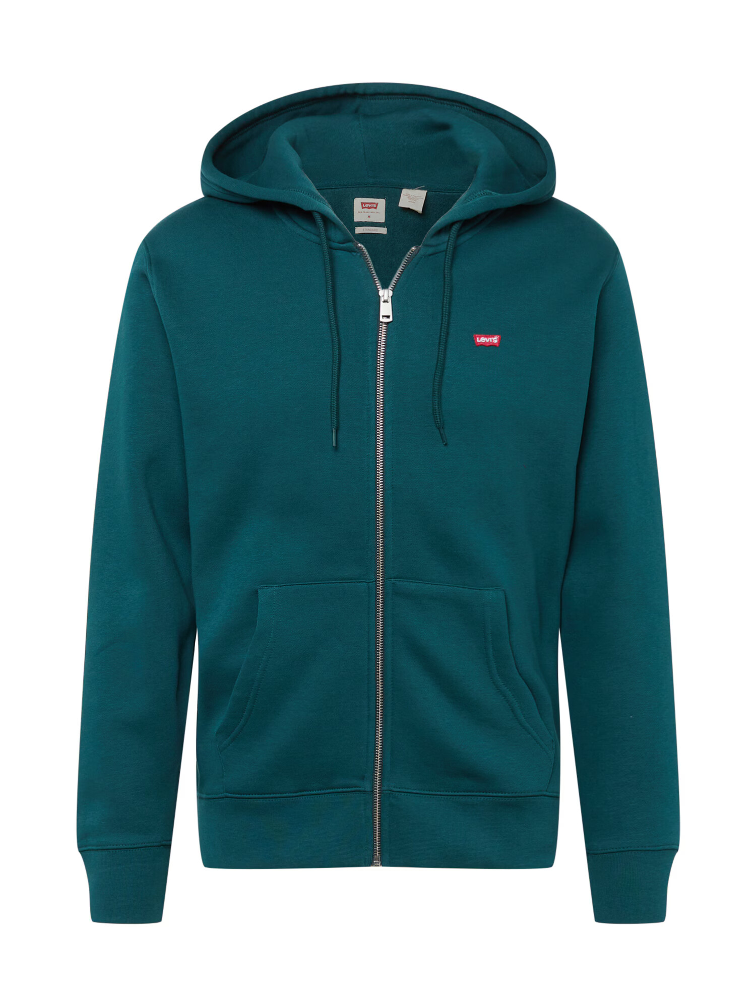 LEVI'S Tepláková bunda 'CORE NG ZIP UP GREENS' smaragdová / červená / biela - Pepit.sk