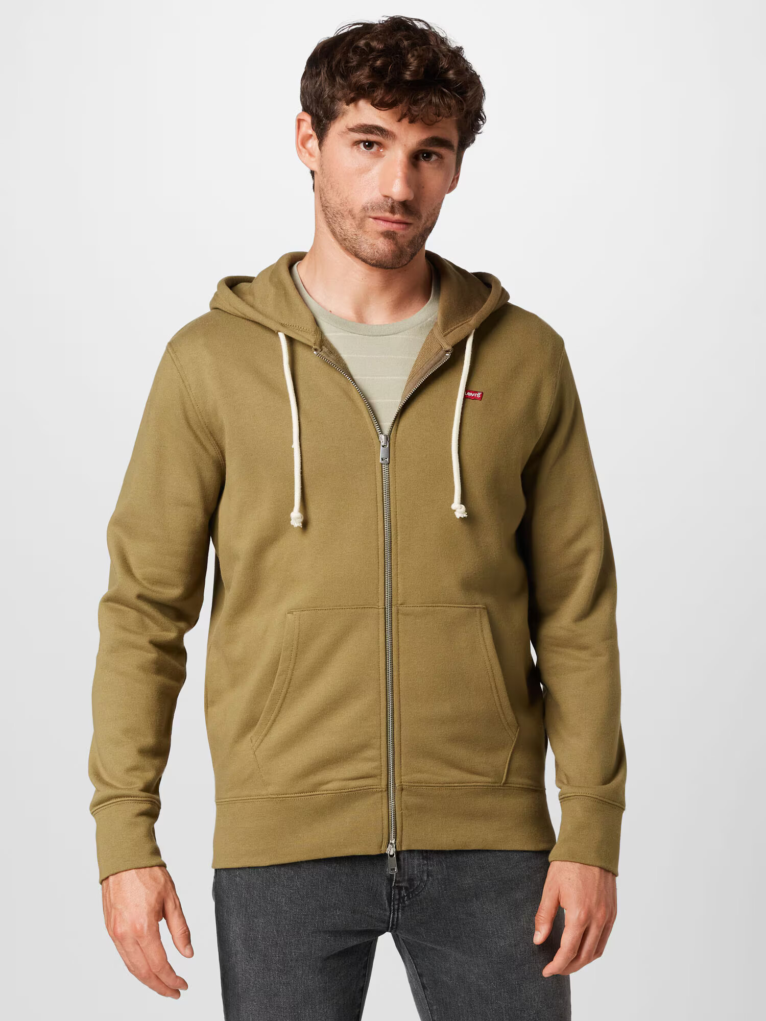 LEVI'S Tepláková bunda 'NEW ORIGINAL ZIP UP NEUTRALS' olivová - Pepit.sk