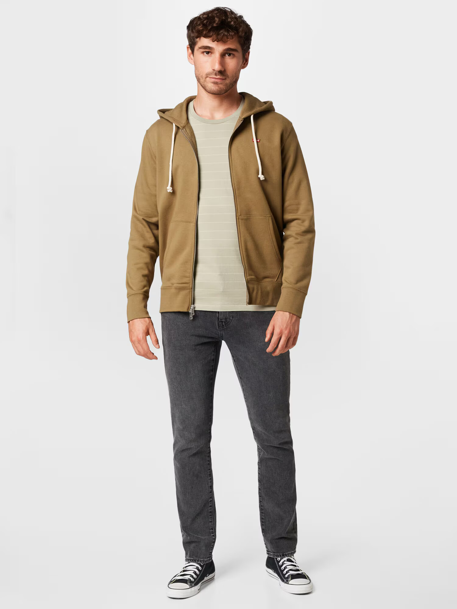 LEVI'S Tepláková bunda 'NEW ORIGINAL ZIP UP NEUTRALS' olivová - Pepit.sk