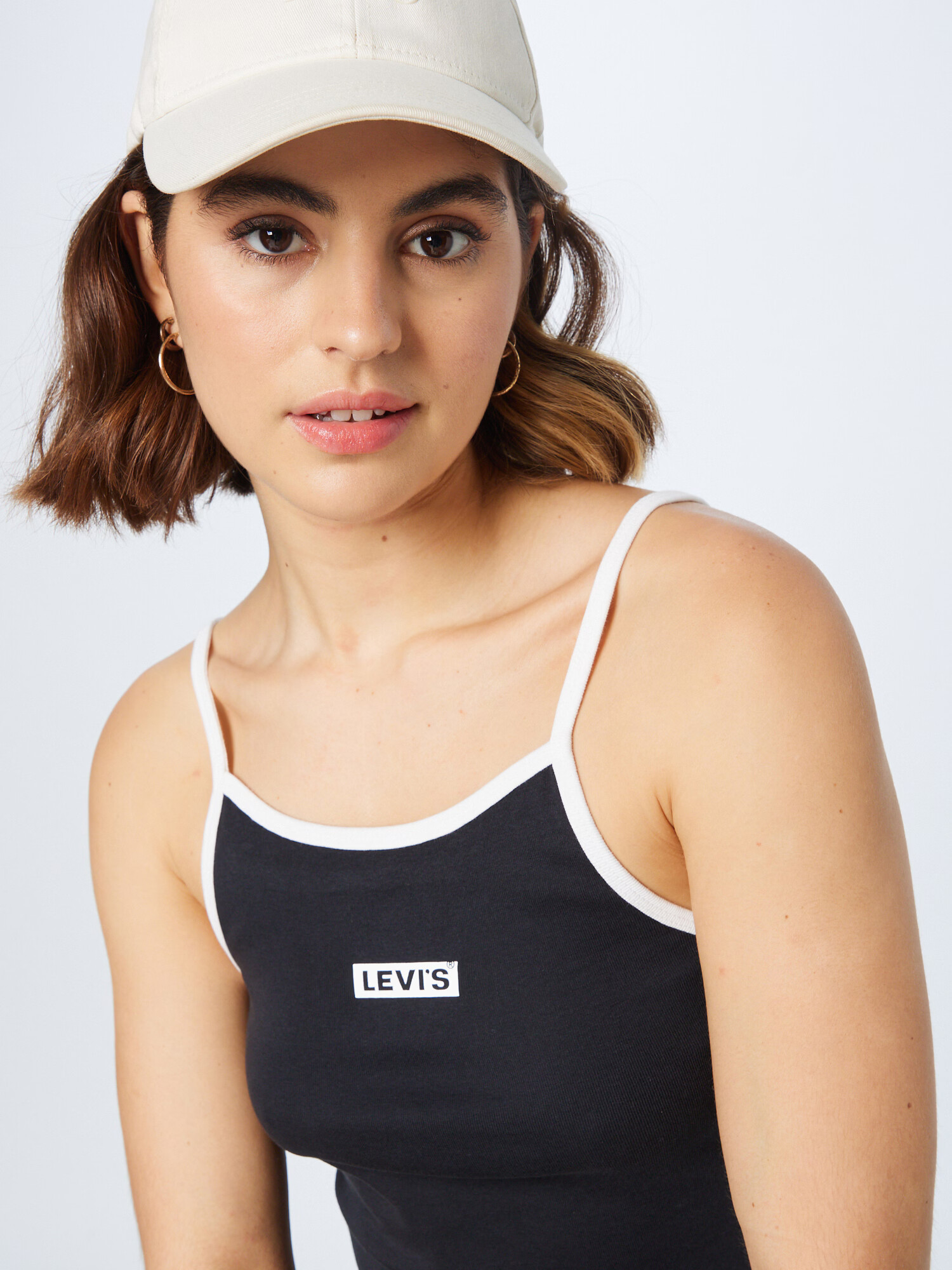 LEVI'S Top 'GRAPHIC MAZZY TANK BLACKS' čierna / biela - Pepit.sk