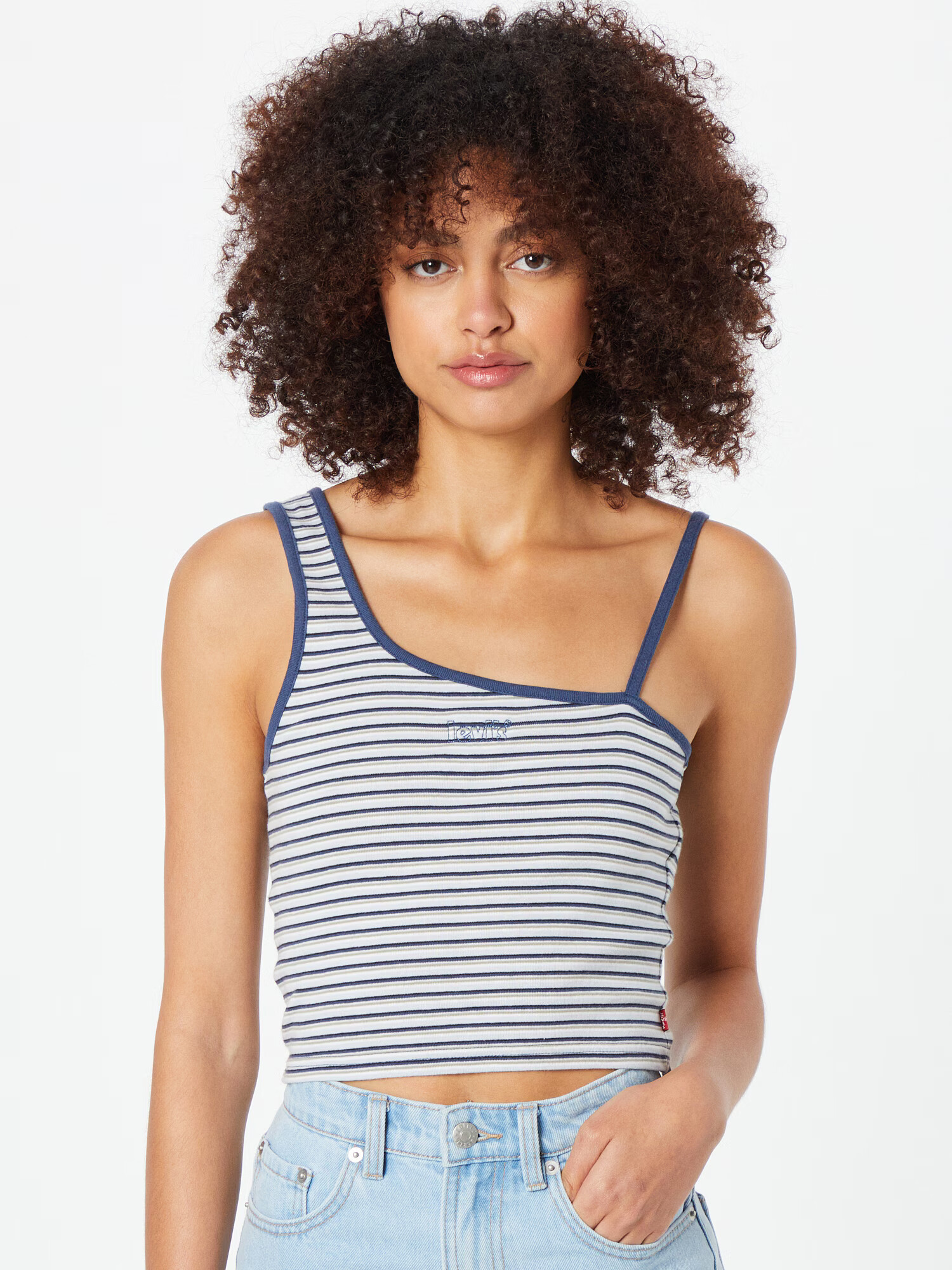 LEVI'S Top 'HOOP TANK GREENS' modrá / svetlosivá / čierna / biela - Pepit.sk