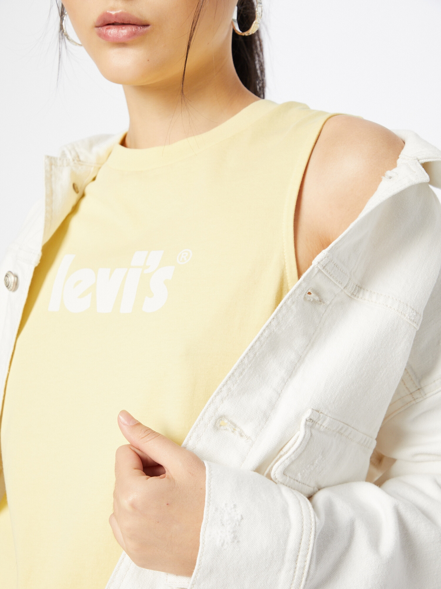 LEVI'S Top žltá / biela - Pepit.sk