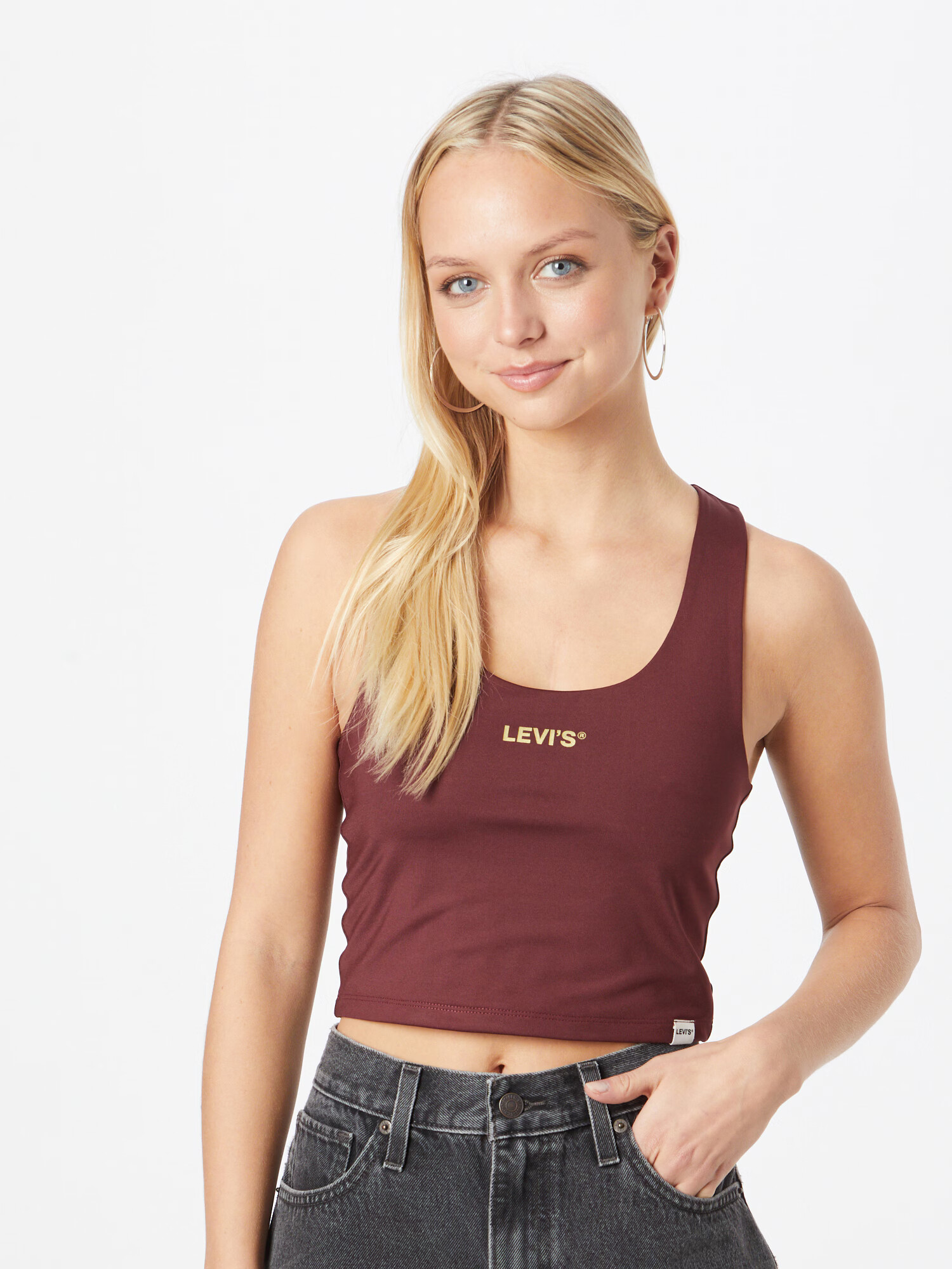 LEVI'S Top žltá / burgundská - Pepit.sk