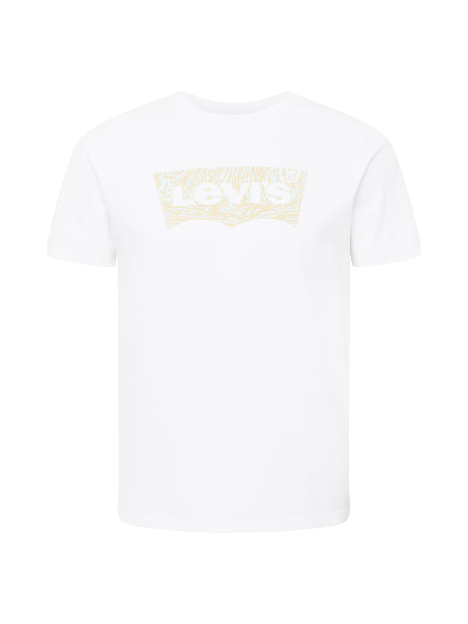 LEVI'S Tričko 'GRAPHIC CREWNECK TEE MULTI-COLOR' béžová / pastelovo modrá / biela - Pepit.sk