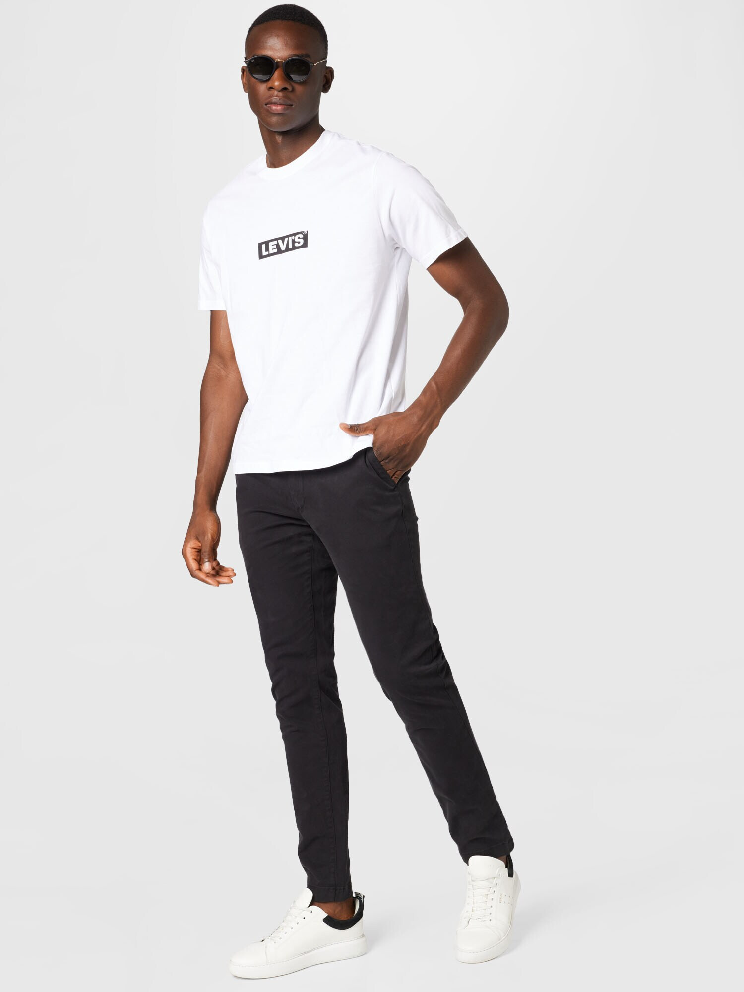 LEVI'S Tričko 'LSE_SS RELAXED FIT TEE NEUTRALS' čierna / biela - Pepit.sk