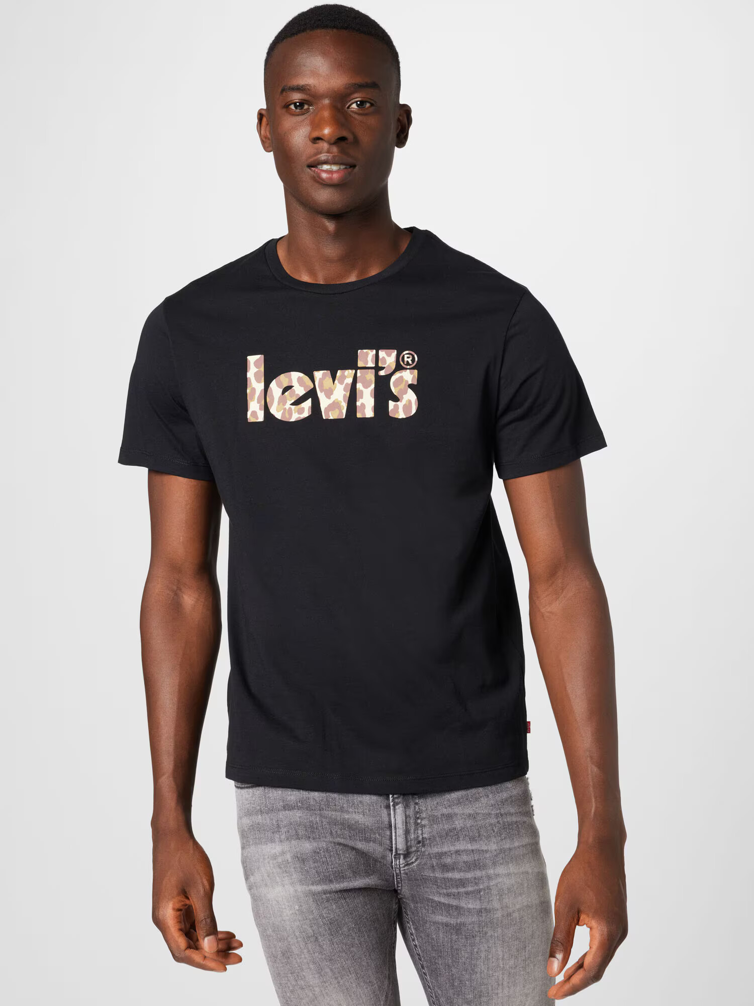 LEVI'S Tričko 'LSE_GRAPHIC CREWNECK TE BLACKS' piesková / hrdzavohnedá / čierna / biela - Pepit.sk