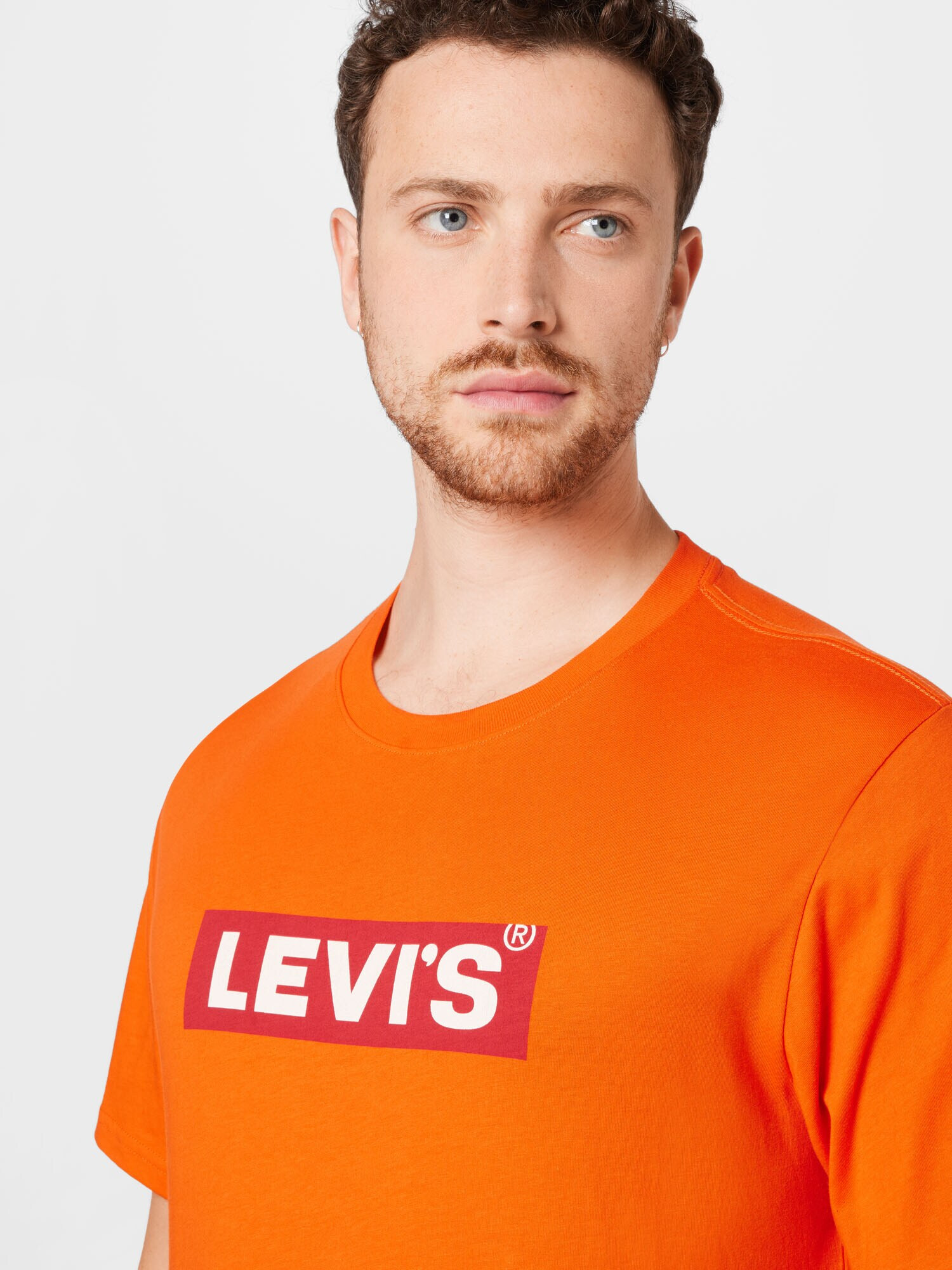 LEVI'S Tričko 'SS RELAXED FIT TEE YELLOWS/ORANGES' oranžová / tmavočervená / biela - Pepit.sk