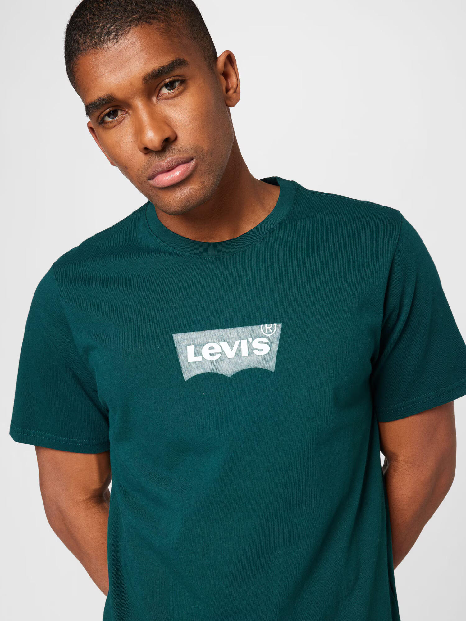 LEVI'S Tričko 'SS RELAXED FIT TEE MULTI-COLOR' smaragdová / zelená melírovaná / červená / biela - Pepit.sk