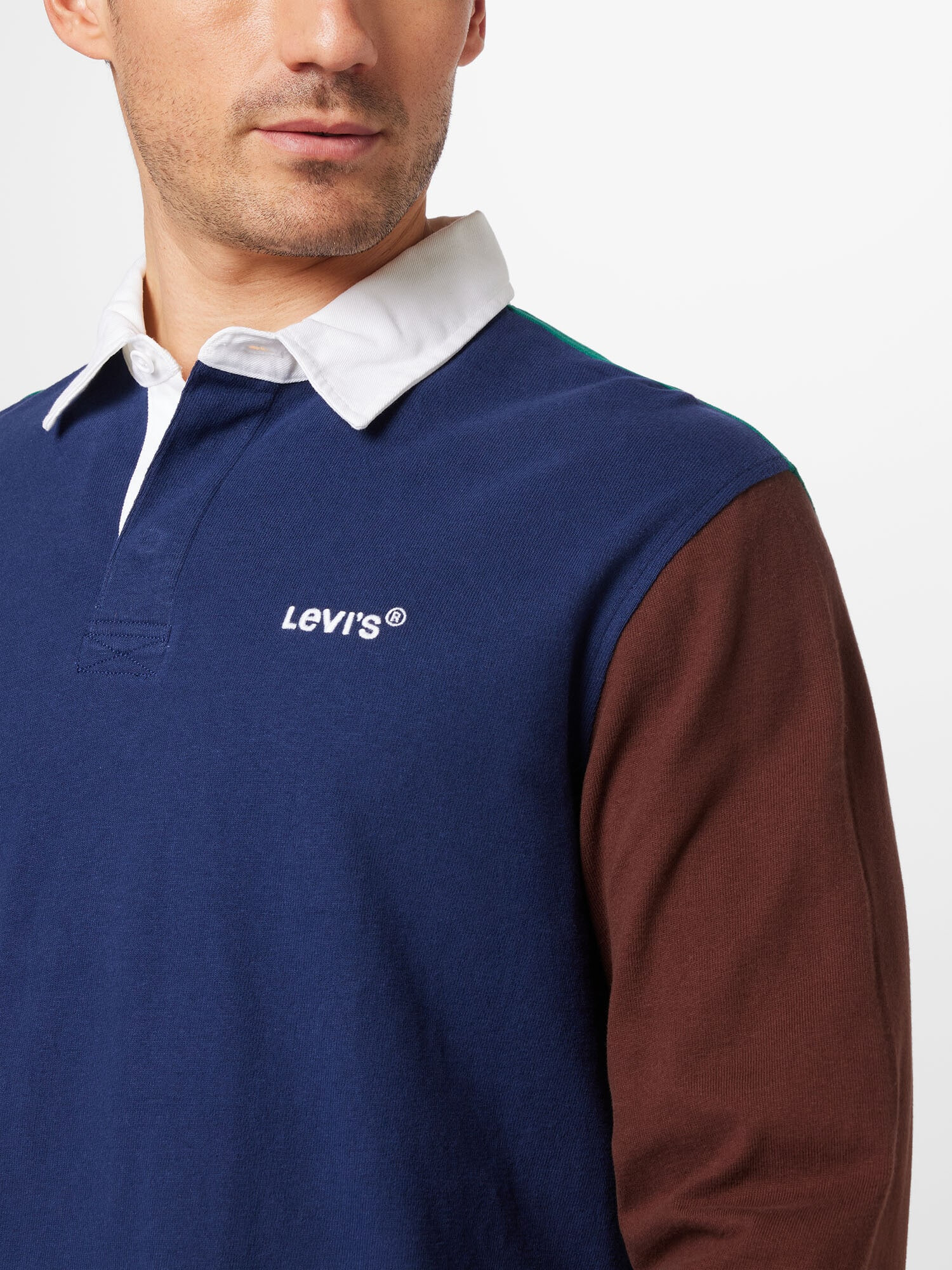 LEVI'S Tričko 'UNION RUGBY' námornícka modrá / smaragdová / bordová / biela - Pepit.sk