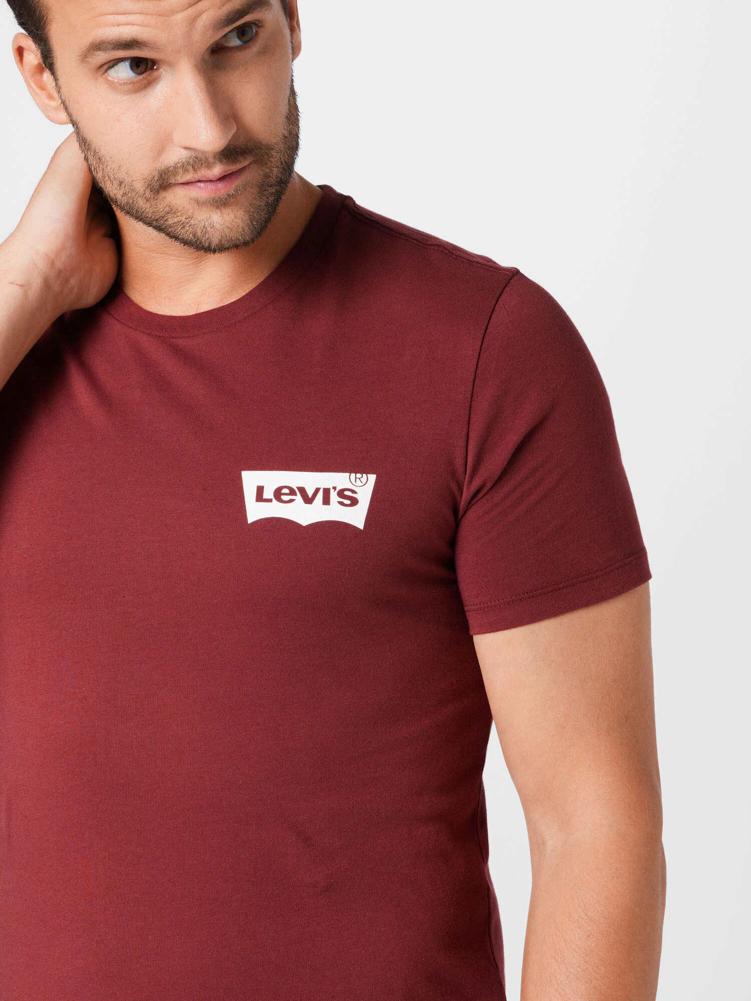 LEVI'S Tričko vínovo červená / čierna / biela - Pepit.sk