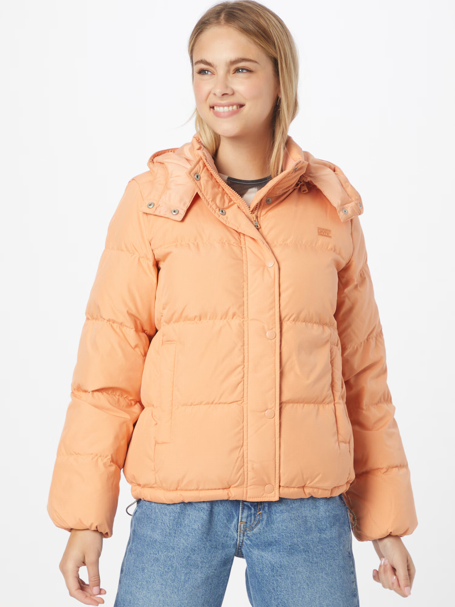 LEVI'S Zimná bunda 'QUINN SHORT DOWN PUFFER NEUTRALS' marhuľová - Pepit.sk