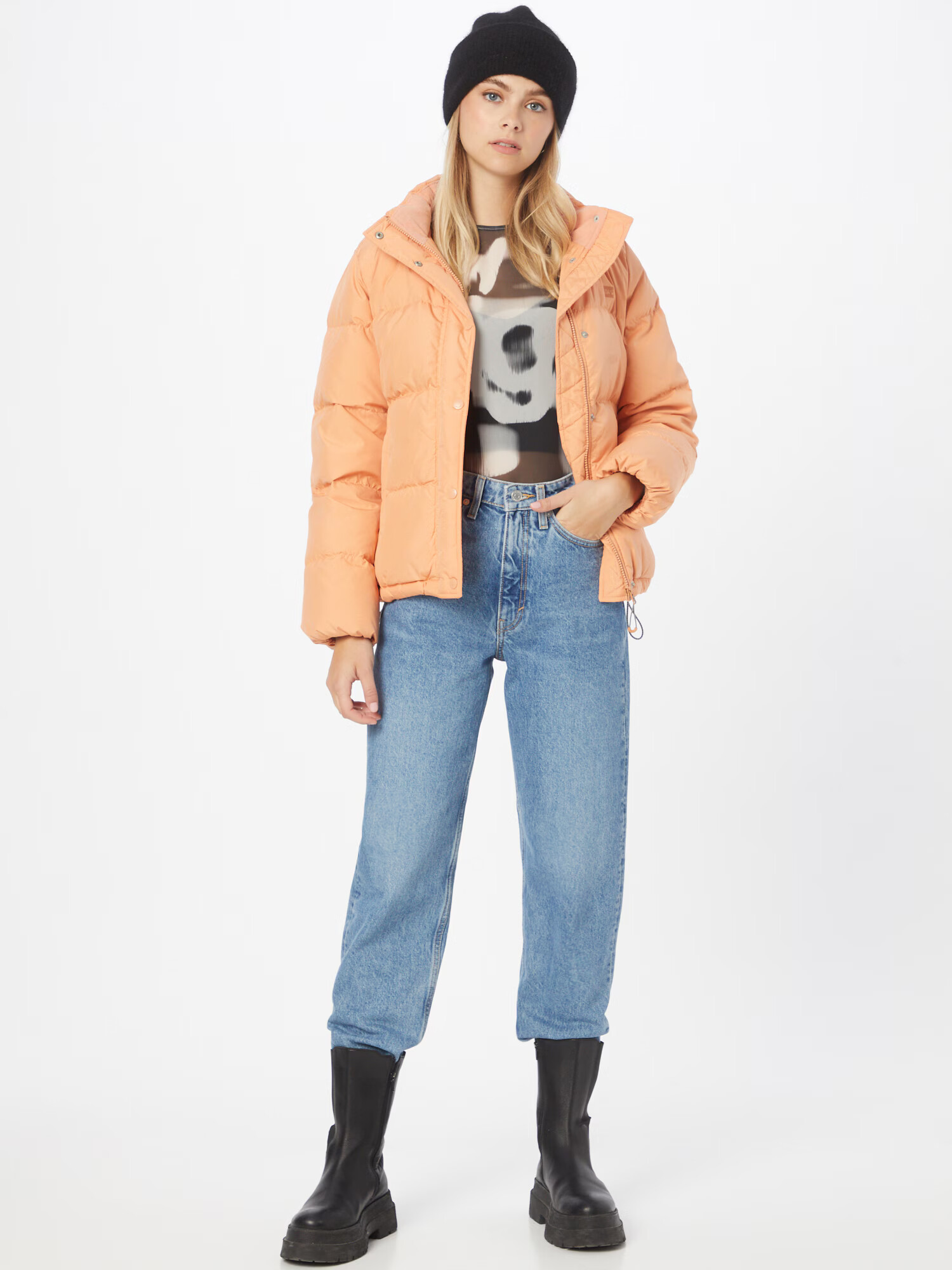 LEVI'S Zimná bunda 'QUINN SHORT DOWN PUFFER NEUTRALS' marhuľová - Pepit.sk