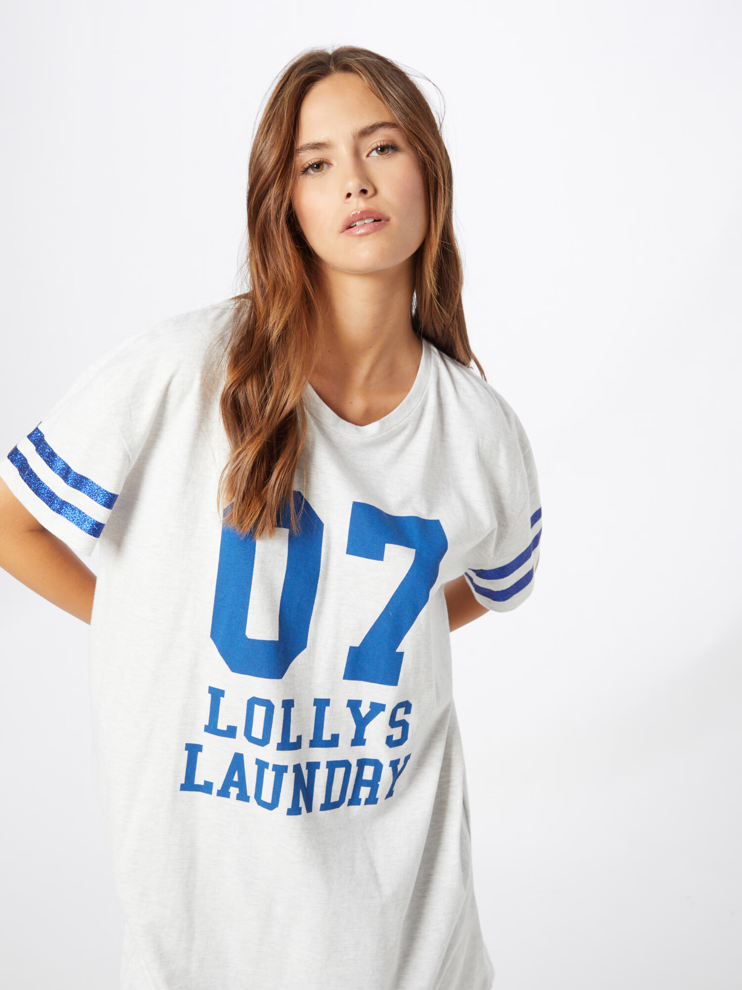 Lollys Laundry Oversize tričko 'Lumias' tmavomodrá / sivá melírovaná - Pepit.sk