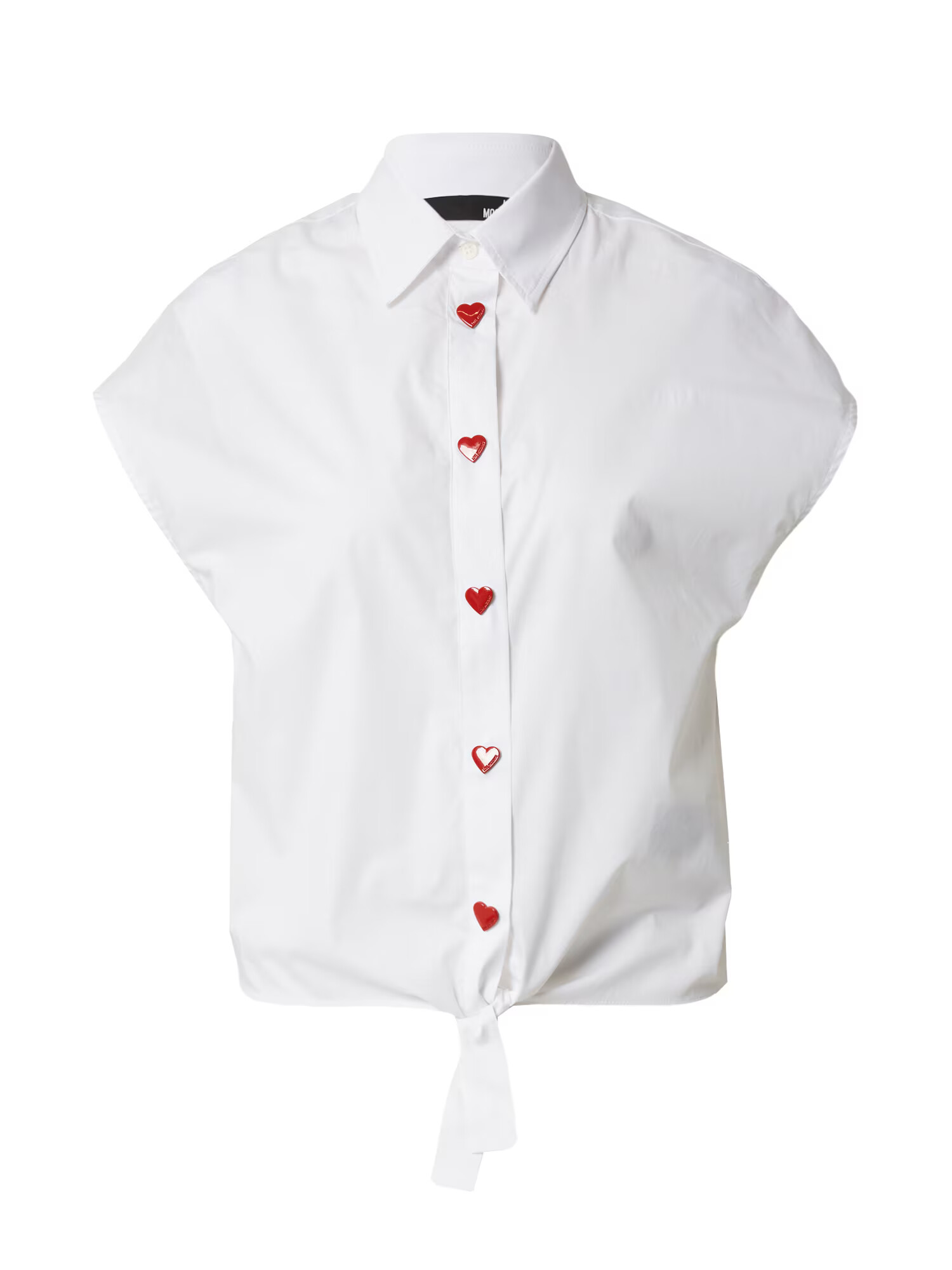 Love Moschino Blúzka 'CAMICIA' červená / biela - Pepit.sk