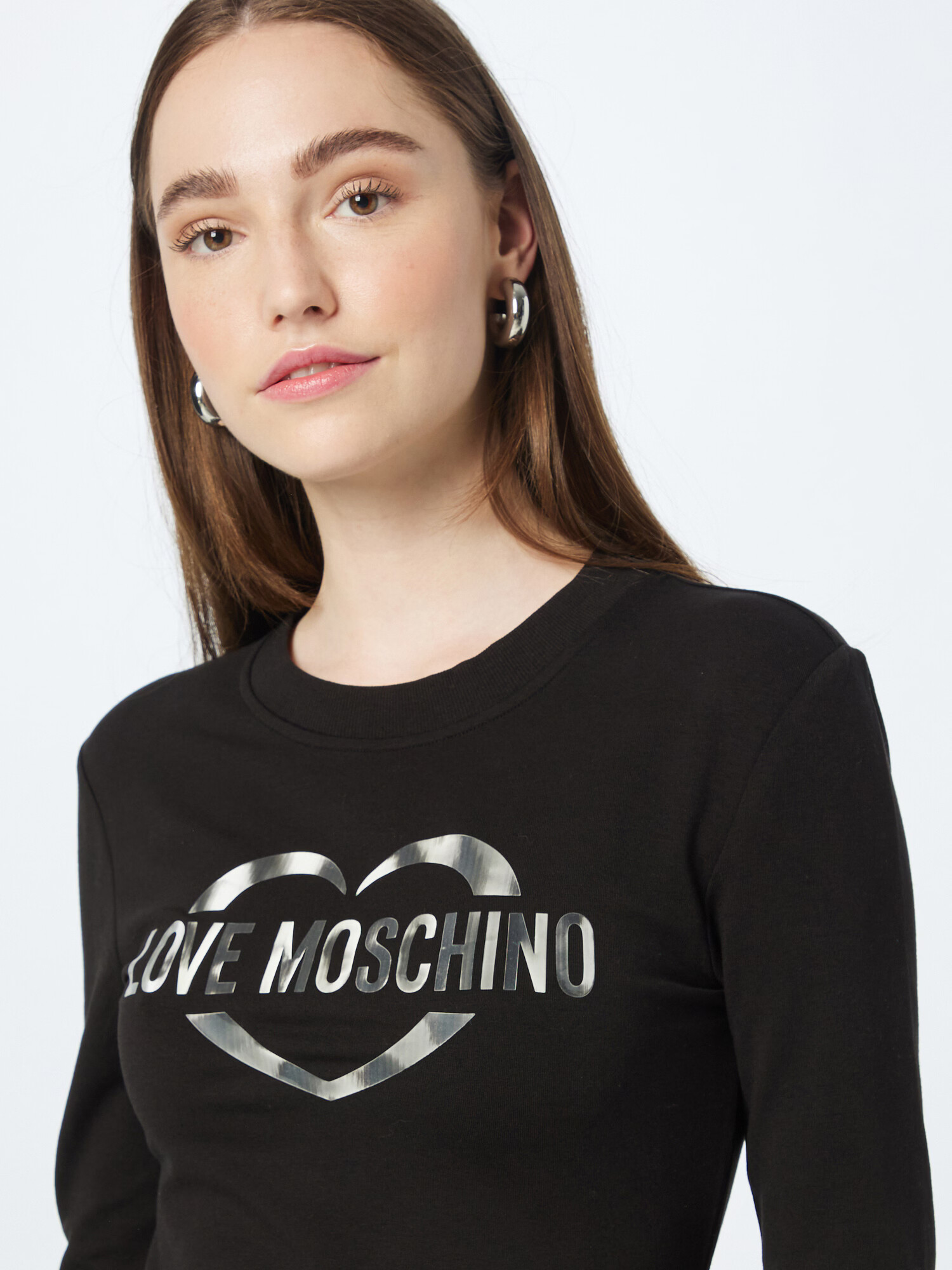 Love Moschino Mikina antracitová / svetlosivá / čierna - Pepit.sk