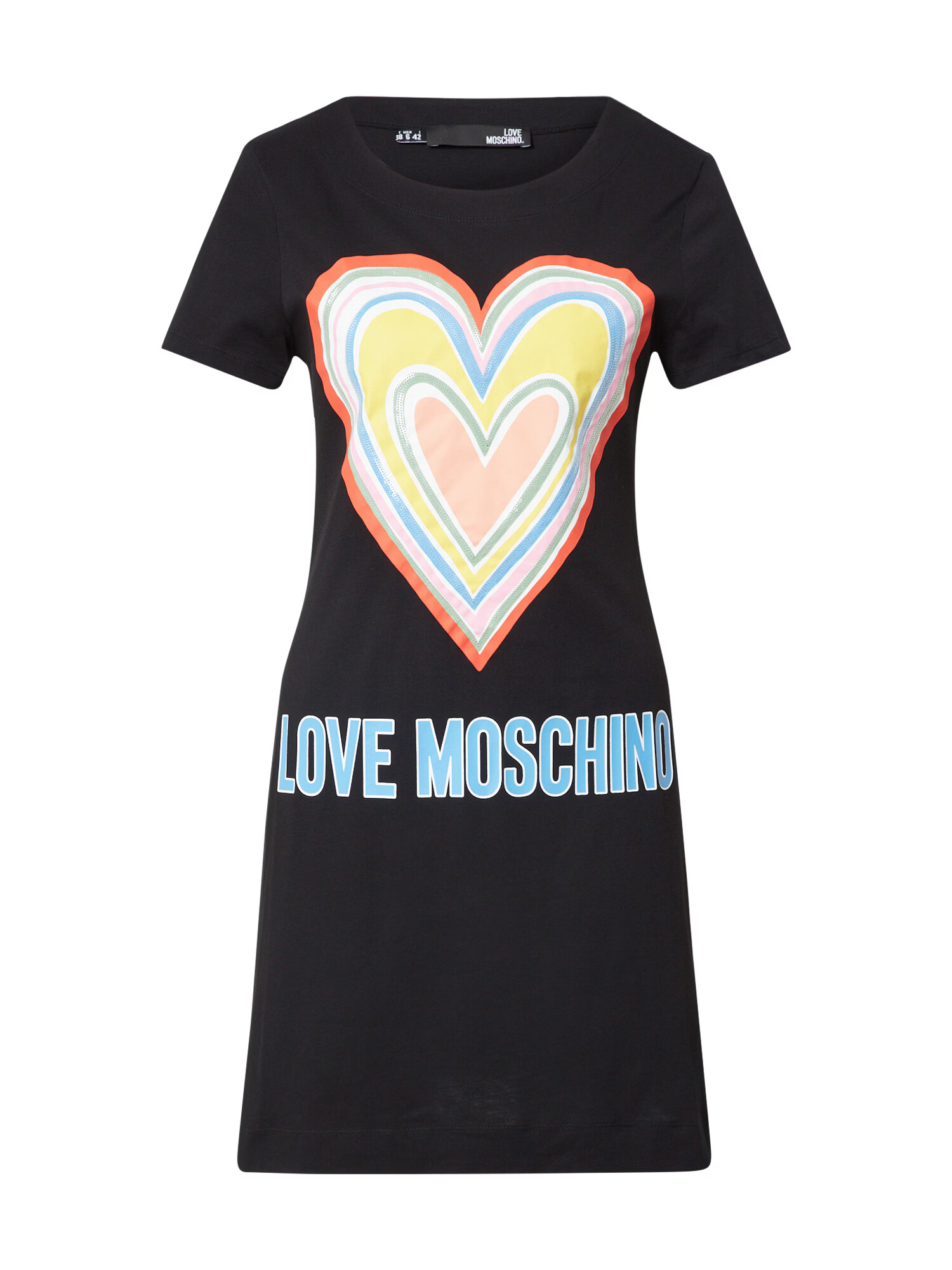 Love Moschino Šaty svetlomodrá / žltá / ružová / čierna - Pepit.sk