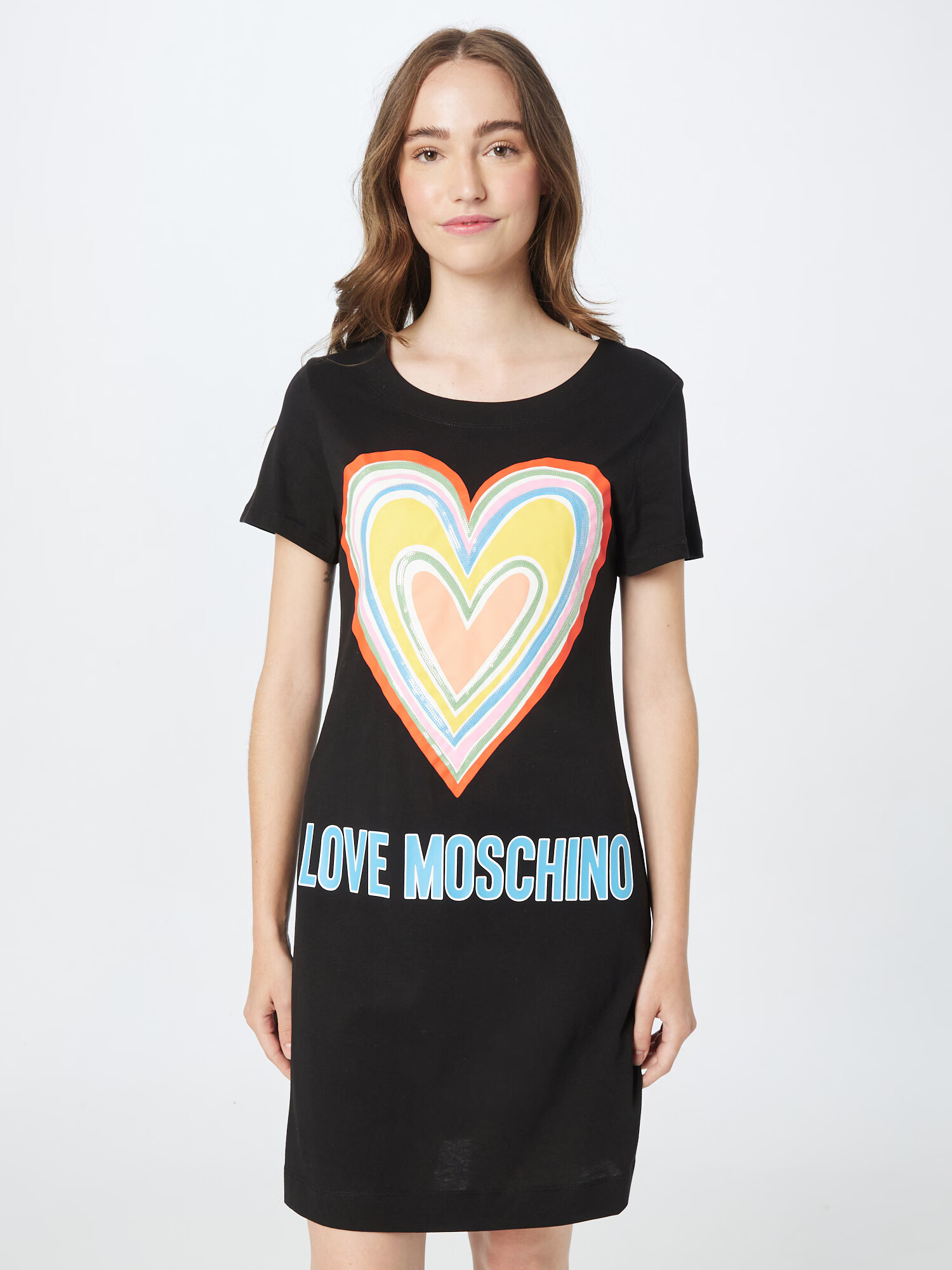 Love Moschino Šaty svetlomodrá / žltá / ružová / čierna - Pepit.sk