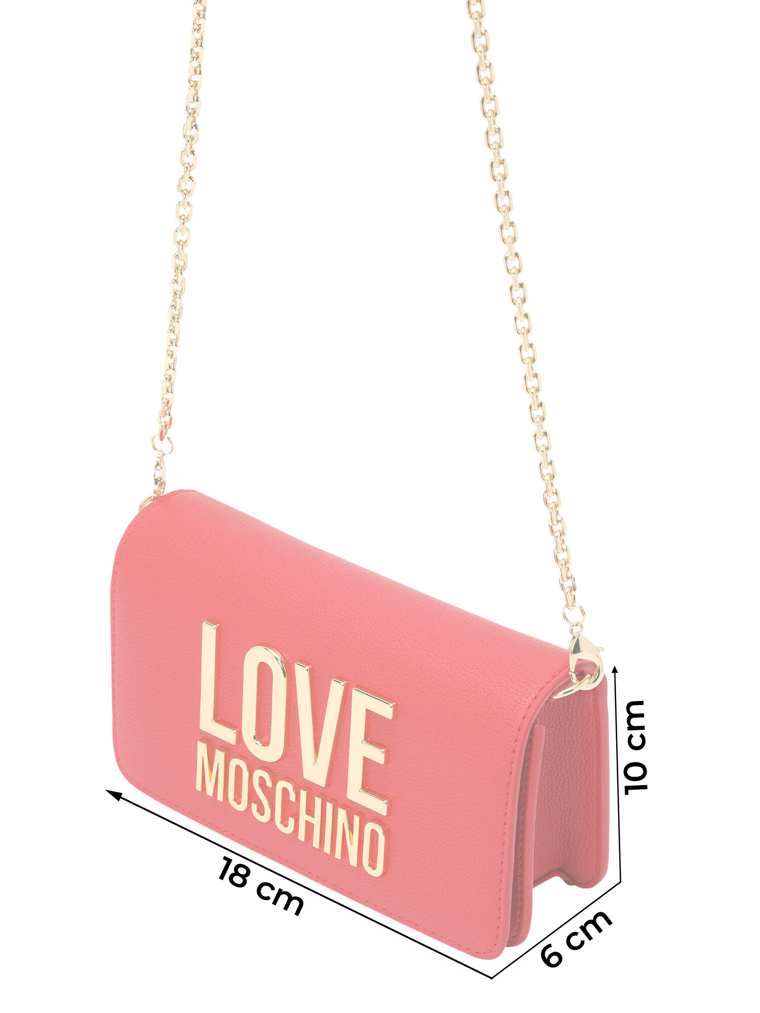 Love Moschino Taška cez rameno zlatá / červená - Pepit.sk