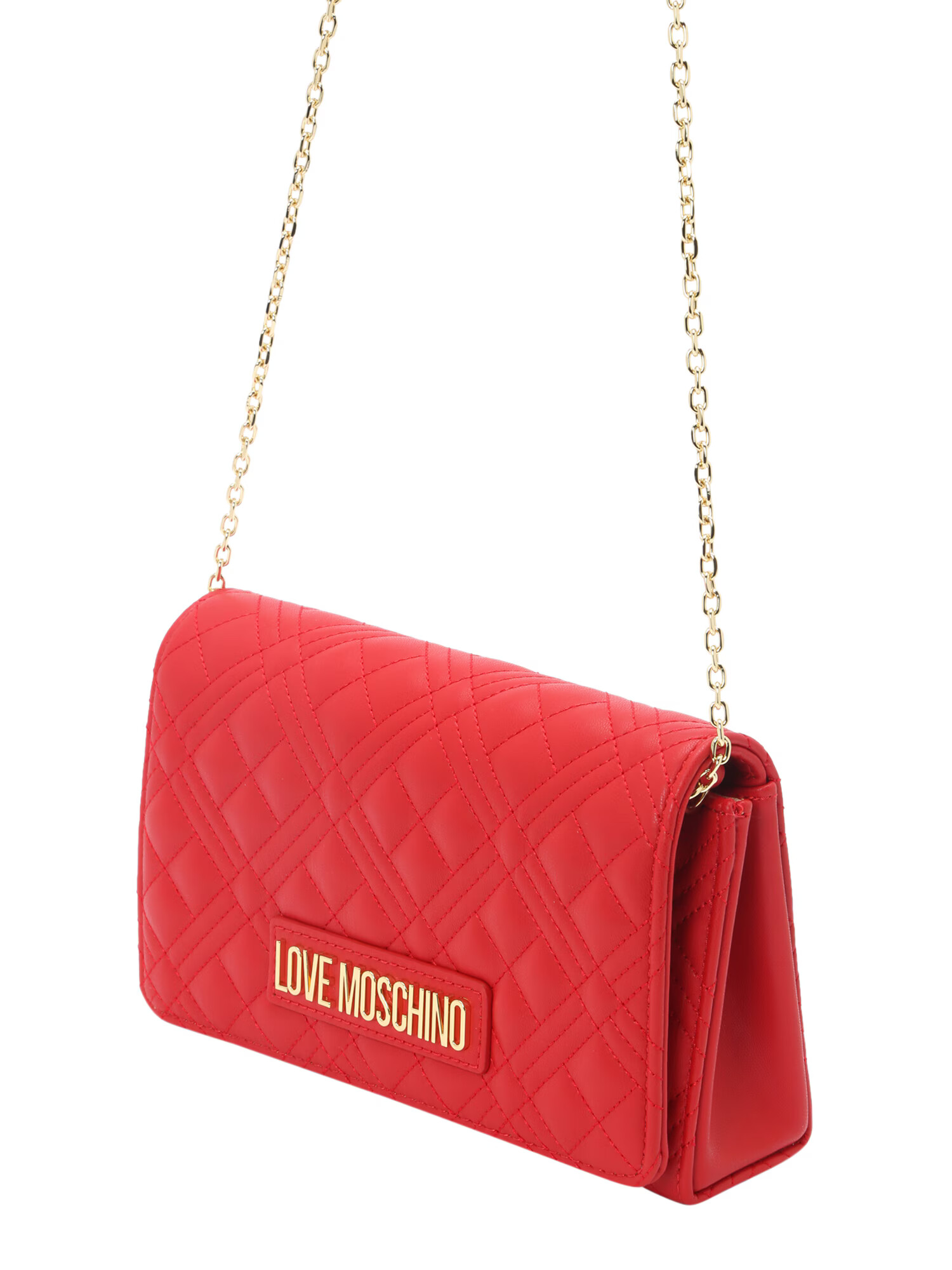 Love Moschino Taška cez rameno zlatá / červená - Pepit.sk