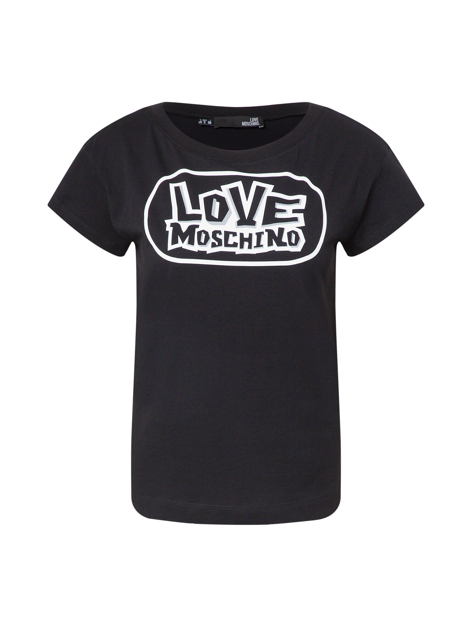 Love Moschino Tričko svetlosivá / čierna / biela - Pepit.sk