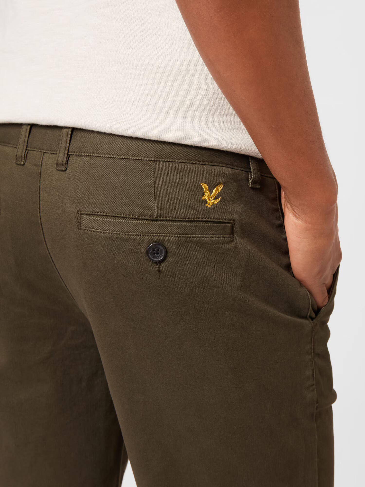 Lyle & Scott Chino nohavice olivová - Pepit.sk