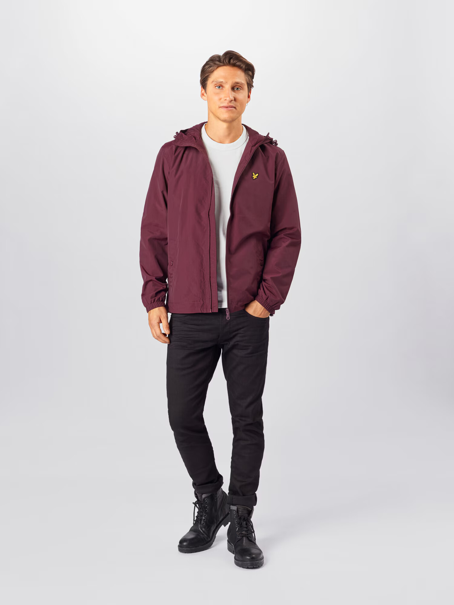 Lyle & Scott Prechodná bunda burgundská - Pepit.sk