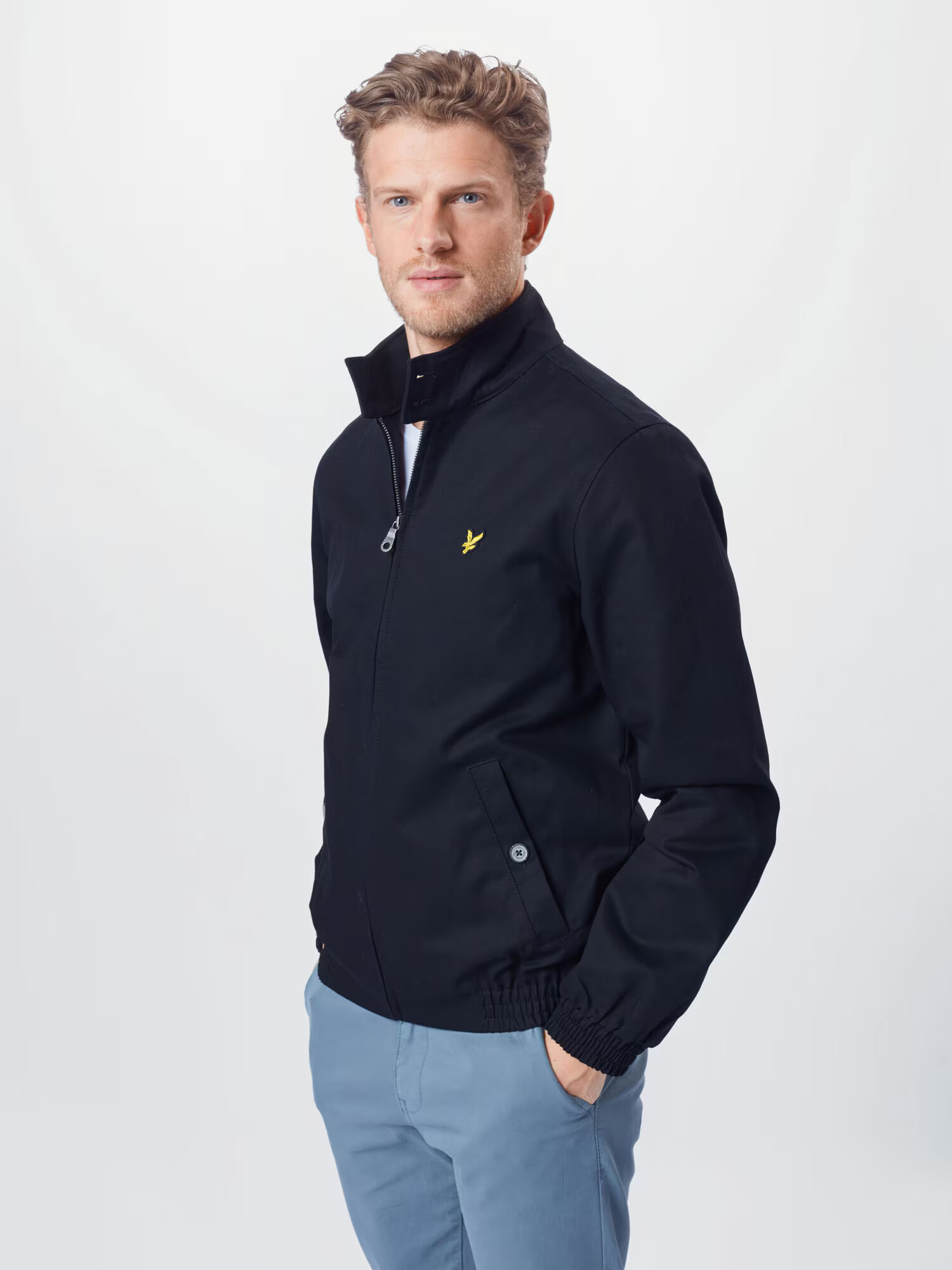 Lyle & Scott Prechodná bunda 'Harrington' žltá / čierna - Pepit.sk