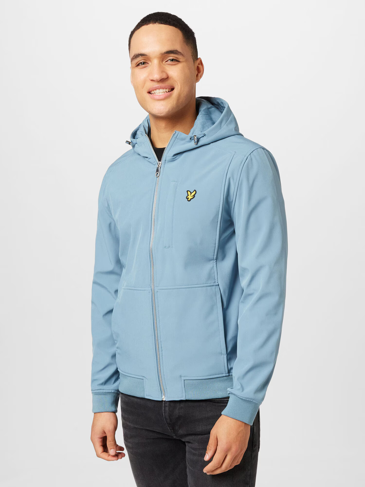 Lyle & Scott Prechodná bunda svetlomodrá / žltá / čierna - Pepit.sk