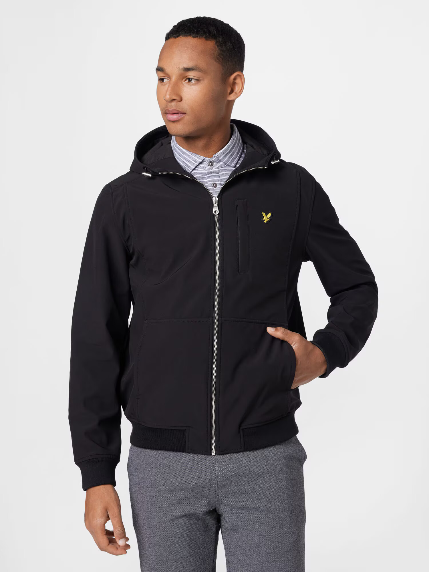 Lyle & Scott Prechodná bunda žltá / čierna - Pepit.sk