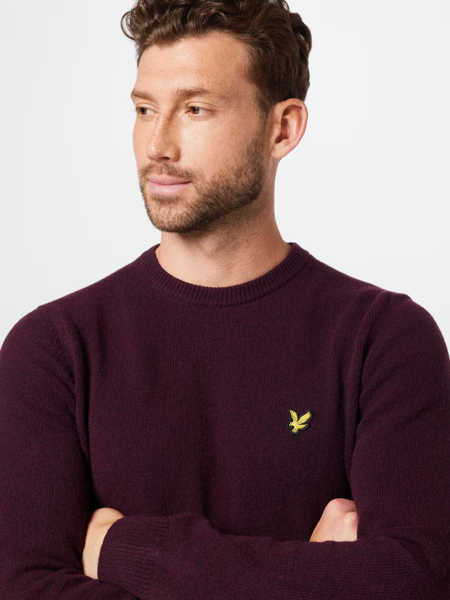 Lyle & Scott Sveter burgundská - Pepit.sk