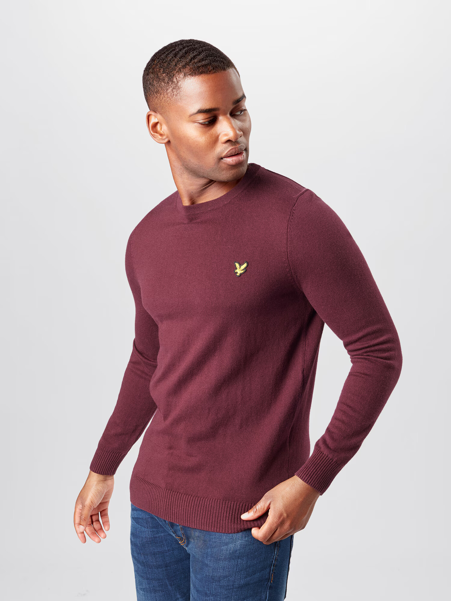 Lyle & Scott Sveter burgundská - Pepit.sk