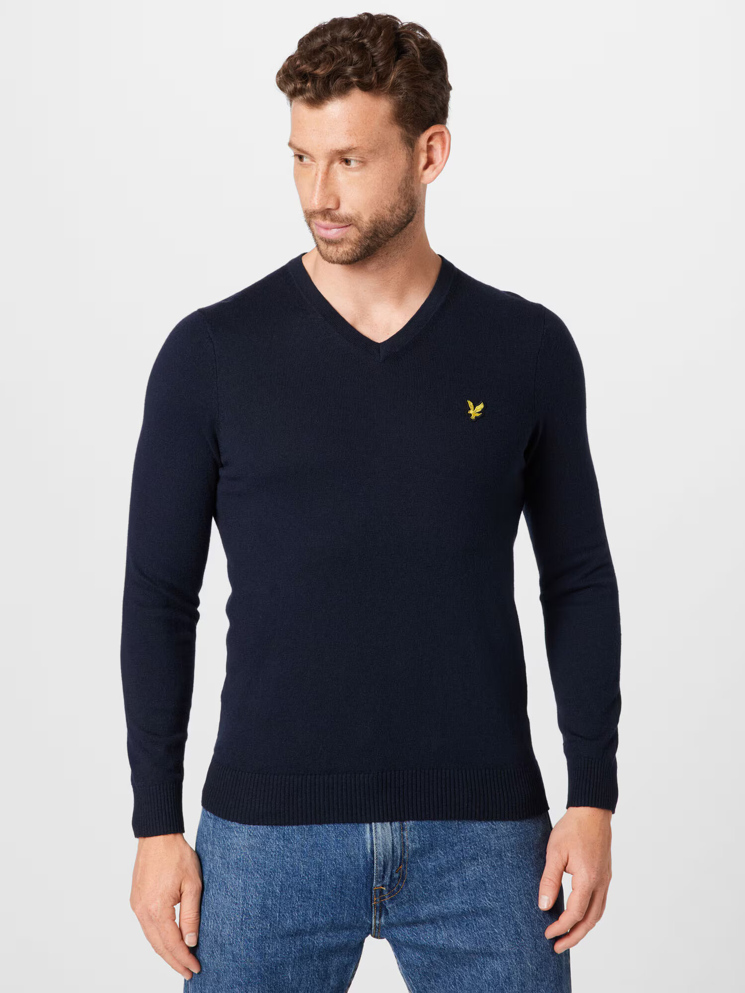 Lyle & Scott Sveter námornícka modrá / žltá - Pepit.sk