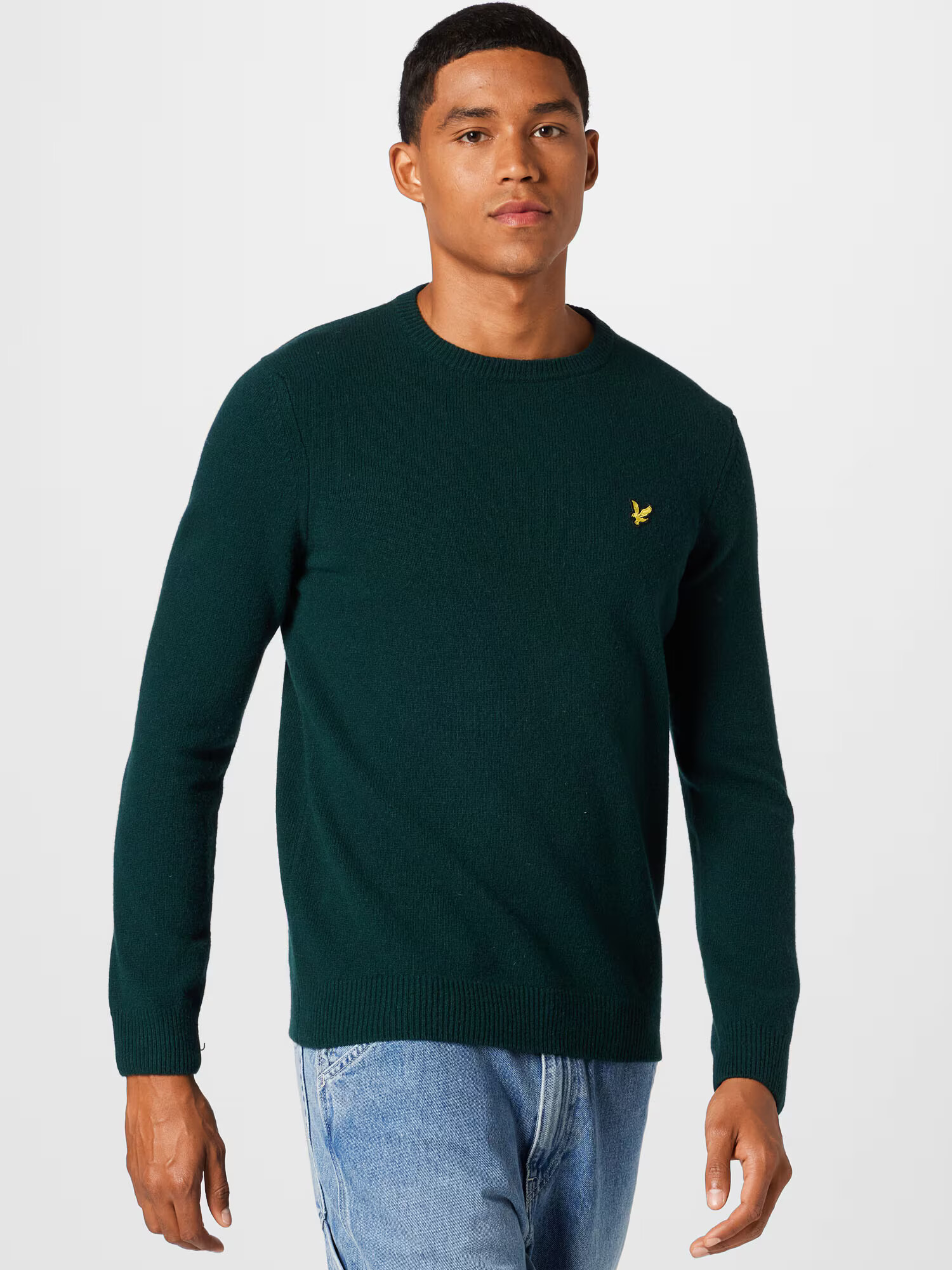 Lyle & Scott Sveter žltá / tmavozelená - Pepit.sk