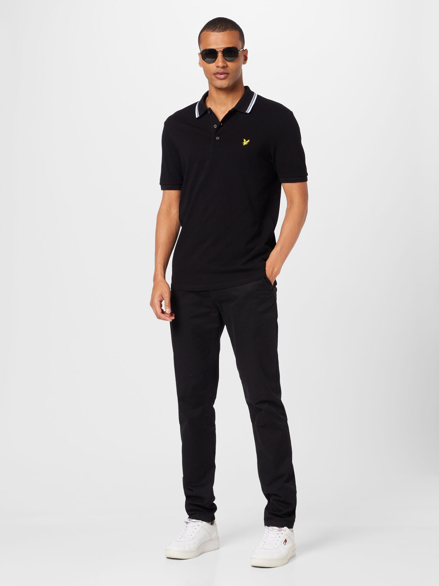 Lyle & Scott Tričko čierna / šedobiela - Pepit.sk